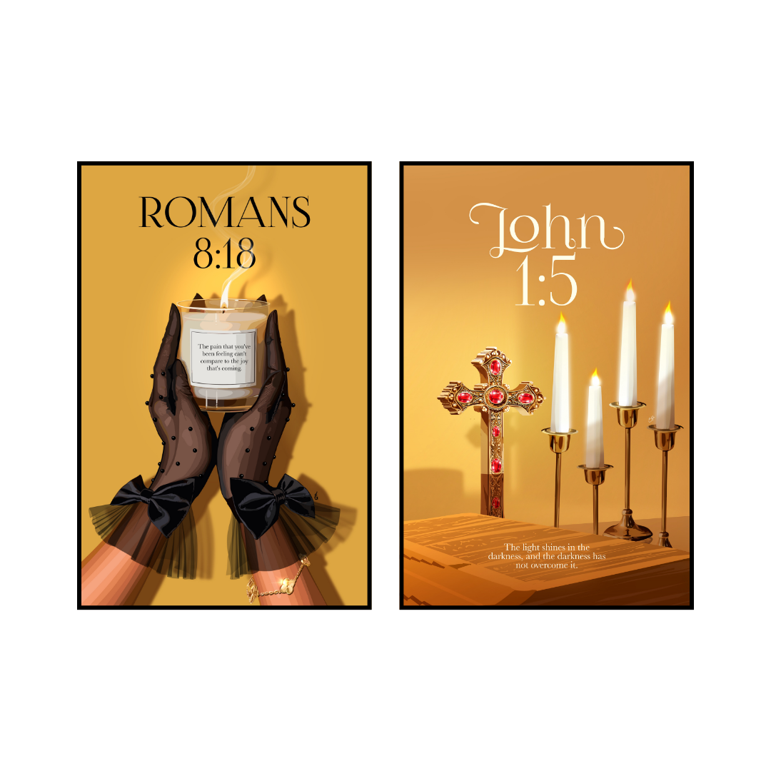 Art Print Bundle : Romans 8:18 + John 1:5