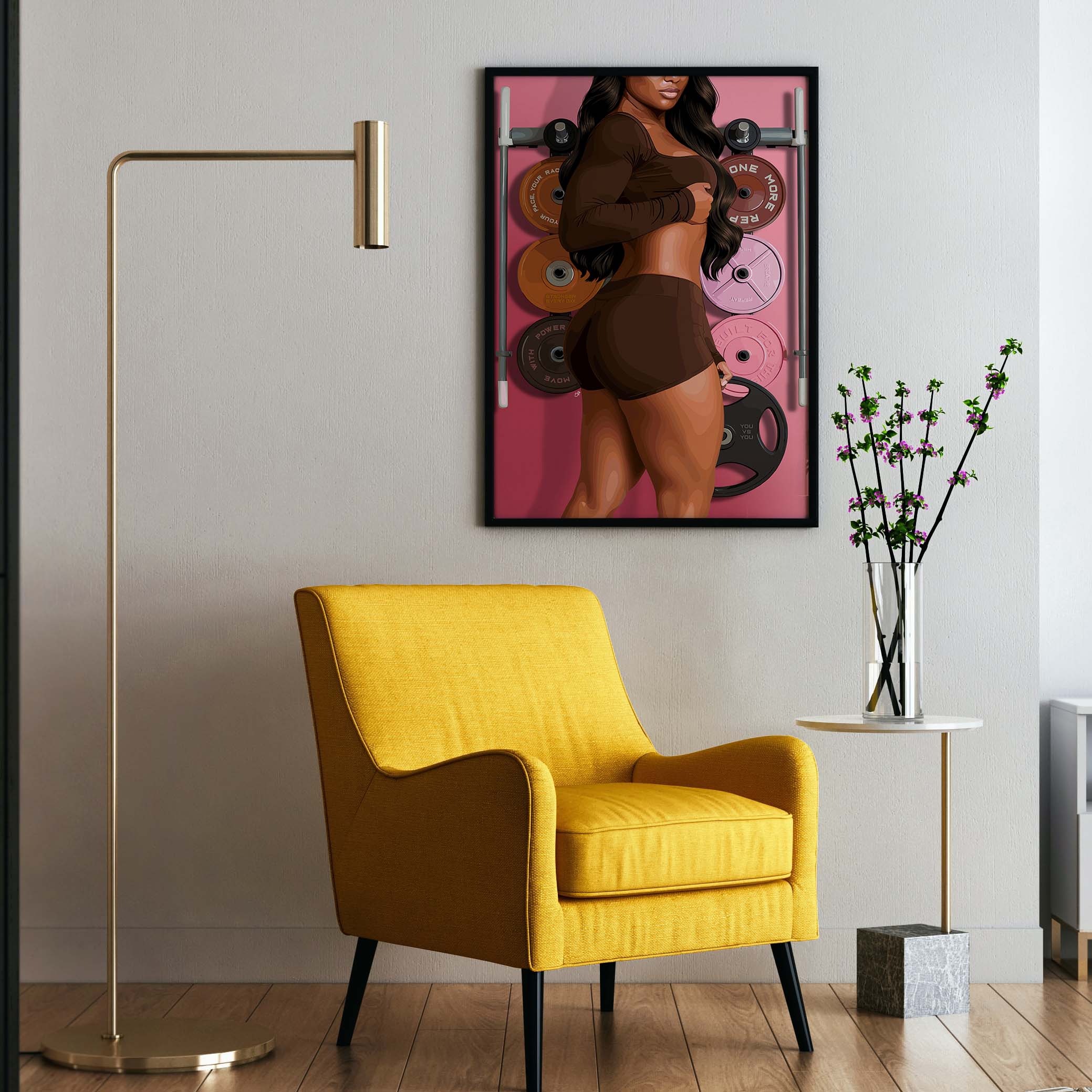 You Vs You Pink-wall art print featuring decorative artistic design suitable for living rooms, offices, and schools by SmardArt. Elevate your space with Black wall art that speaks to culture, identity, and creativity. At Smard, we celebrate artistry made with melanin, bringing powerful and inspiring designs to life.