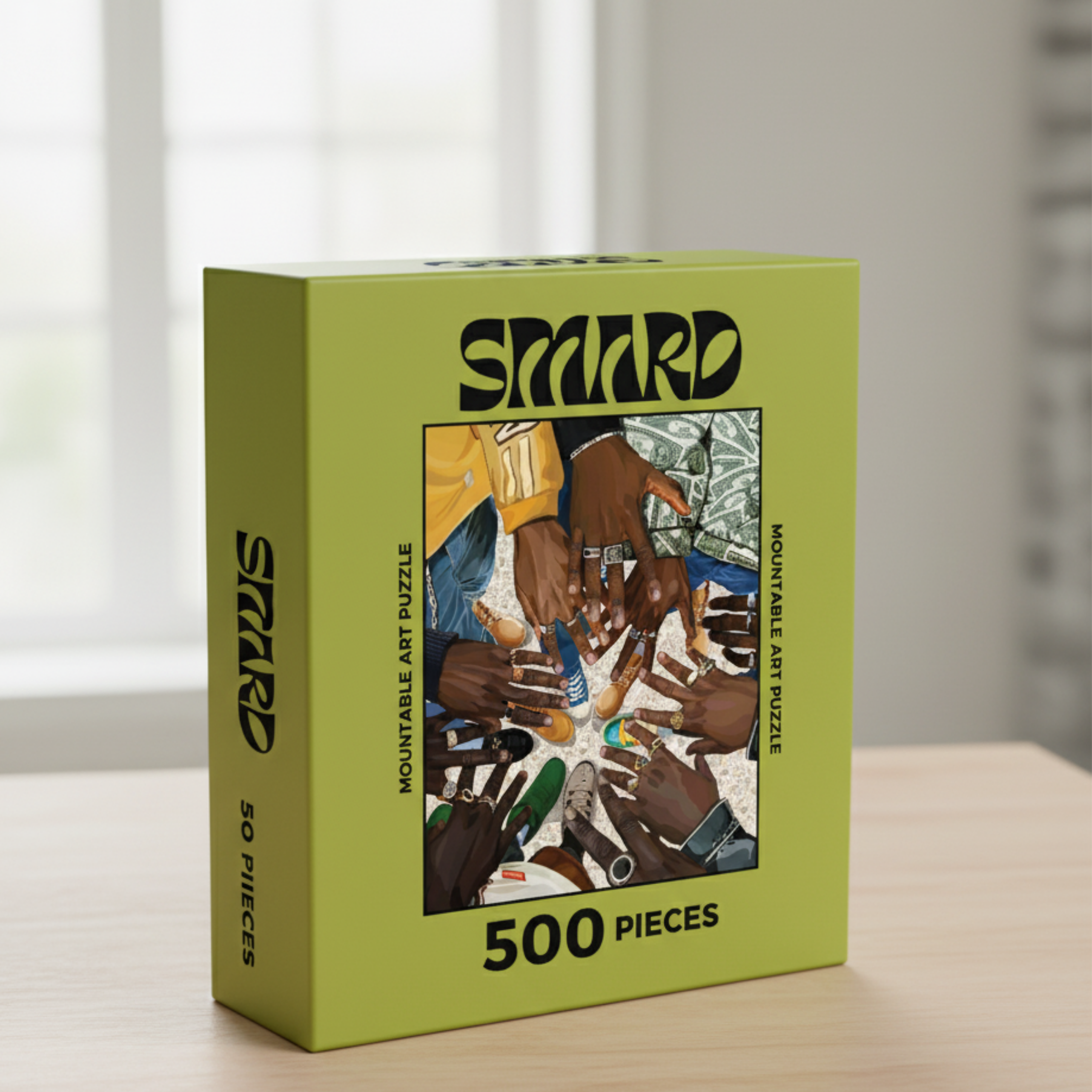 Band Of Brothers Puzzle-wall art print featuring decorative artistic design suitable for living rooms, offices, and schools by SmardArt. Elevate your space with Black wall art that speaks to culture, identity, and creativity. At Smard, we celebrate artistry made with melanin, bringing powerful and inspiring designs to life.