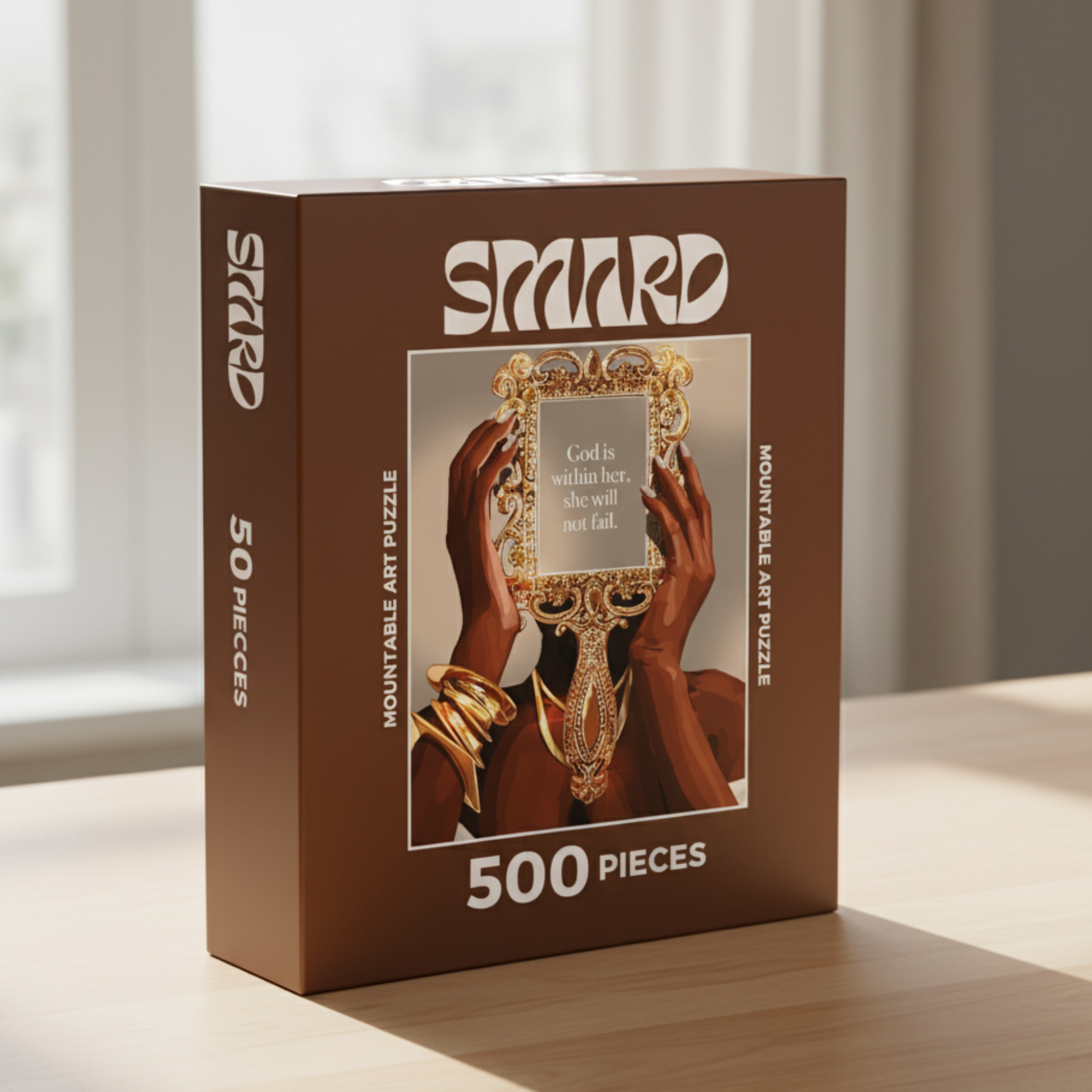 Psalm 46:5 Puzzle-wall art print featuring decorative artistic design suitable for living rooms, offices, and schools by SmardArt. Elevate your space with Black wall art that speaks to culture, identity, and creativity. At Smard, we celebrate artistry made with melanin, bringing powerful and inspiring designs to life.