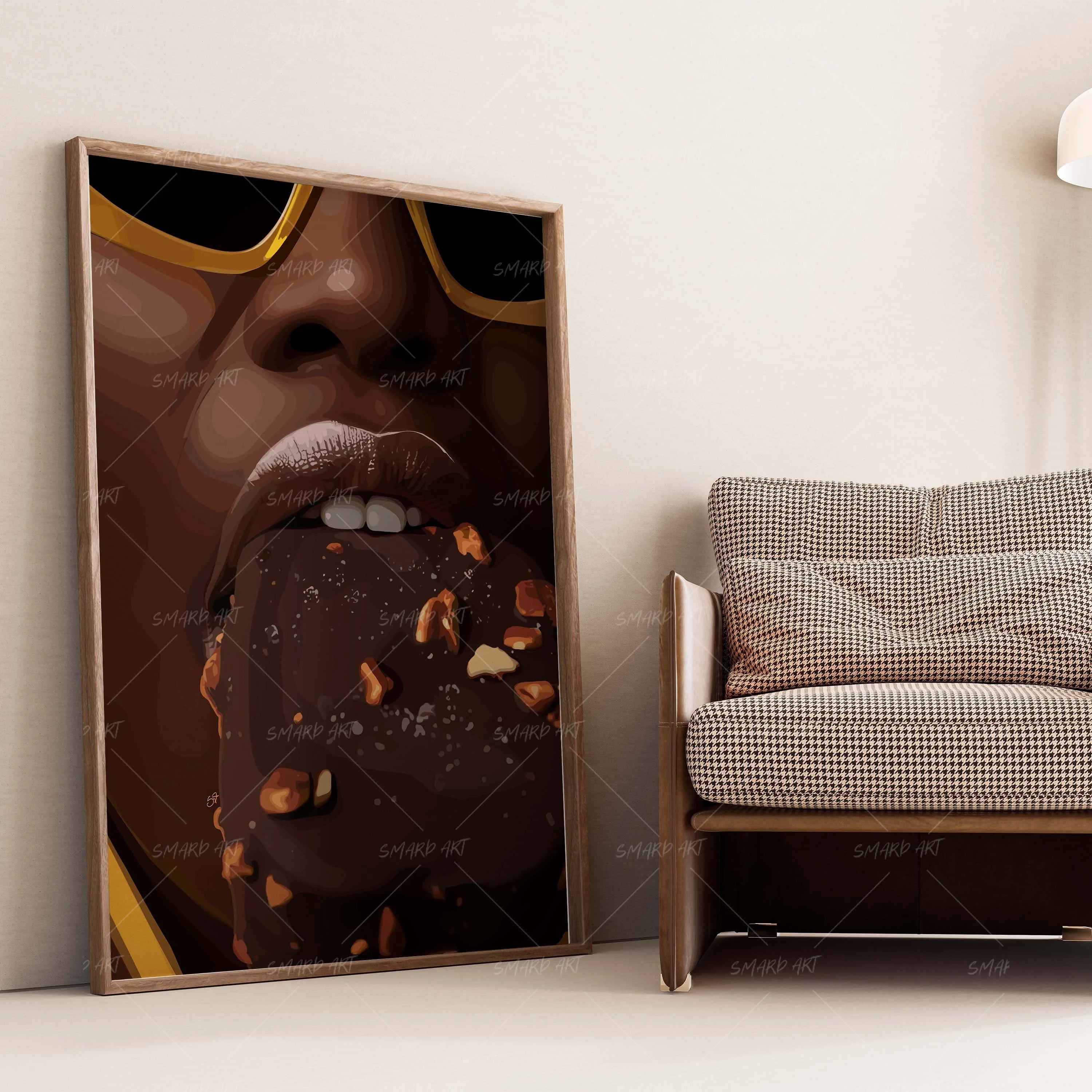 Melted Mood-wall art print featuring decorative artistic design suitable for living rooms, offices, and schools by SmardArt. Elevate your space with Black wall art that speaks to culture, identity, and creativity. At Smard, we celebrate artistry made with melanin, bringing powerful and inspiring designs to life.