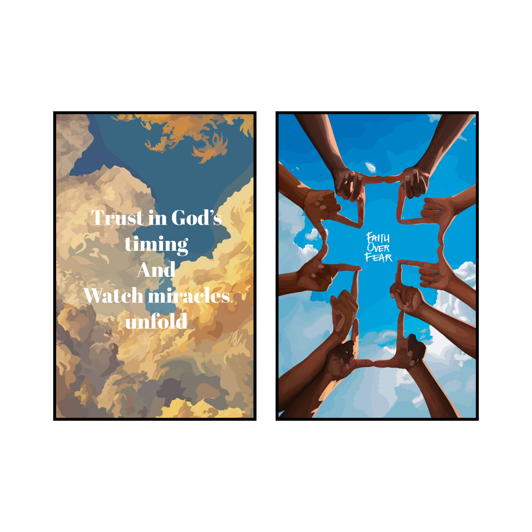 Art Print Bundle : God's Timing + Faith Over Fear