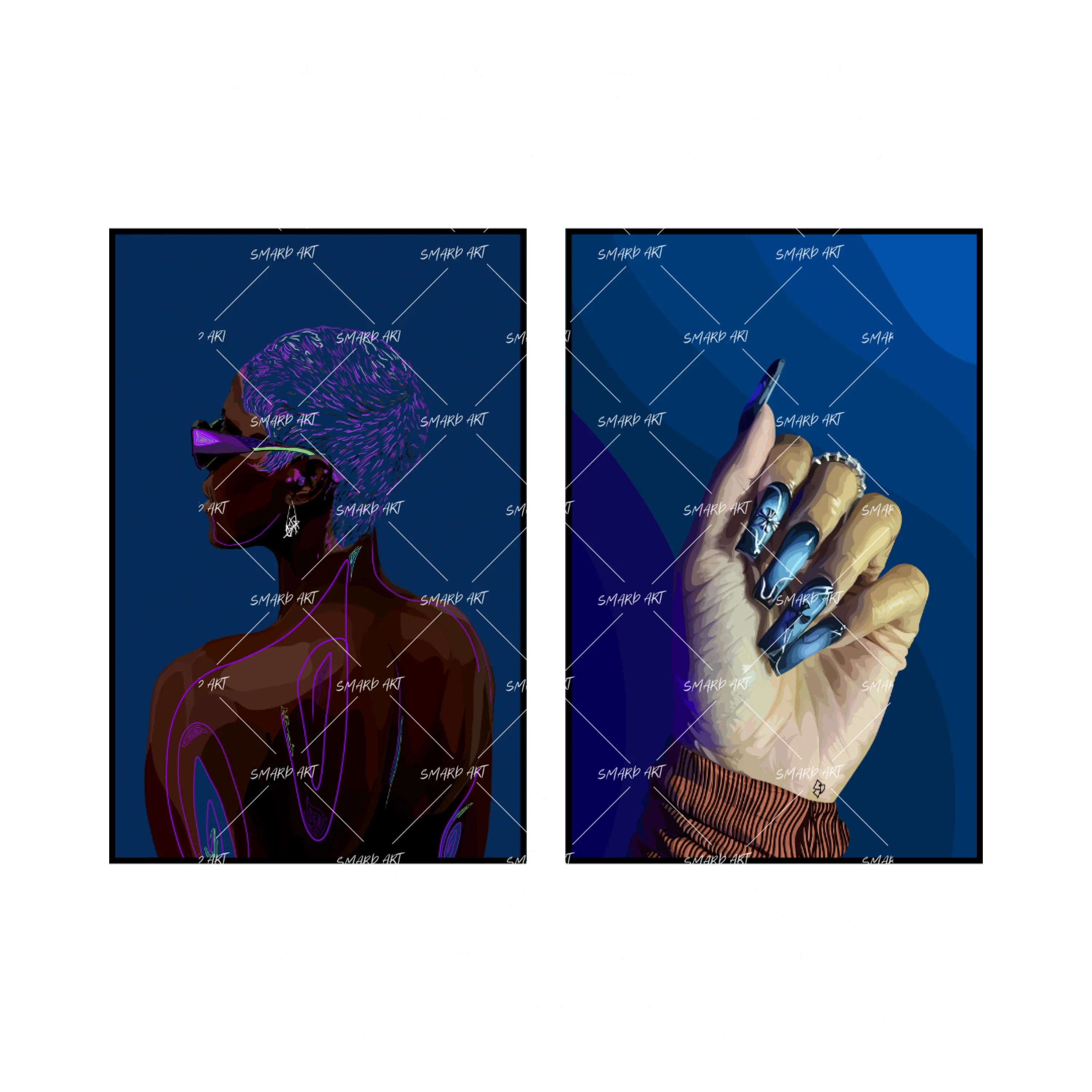 Art Print Bundle : Grace 3 + Cool Blue