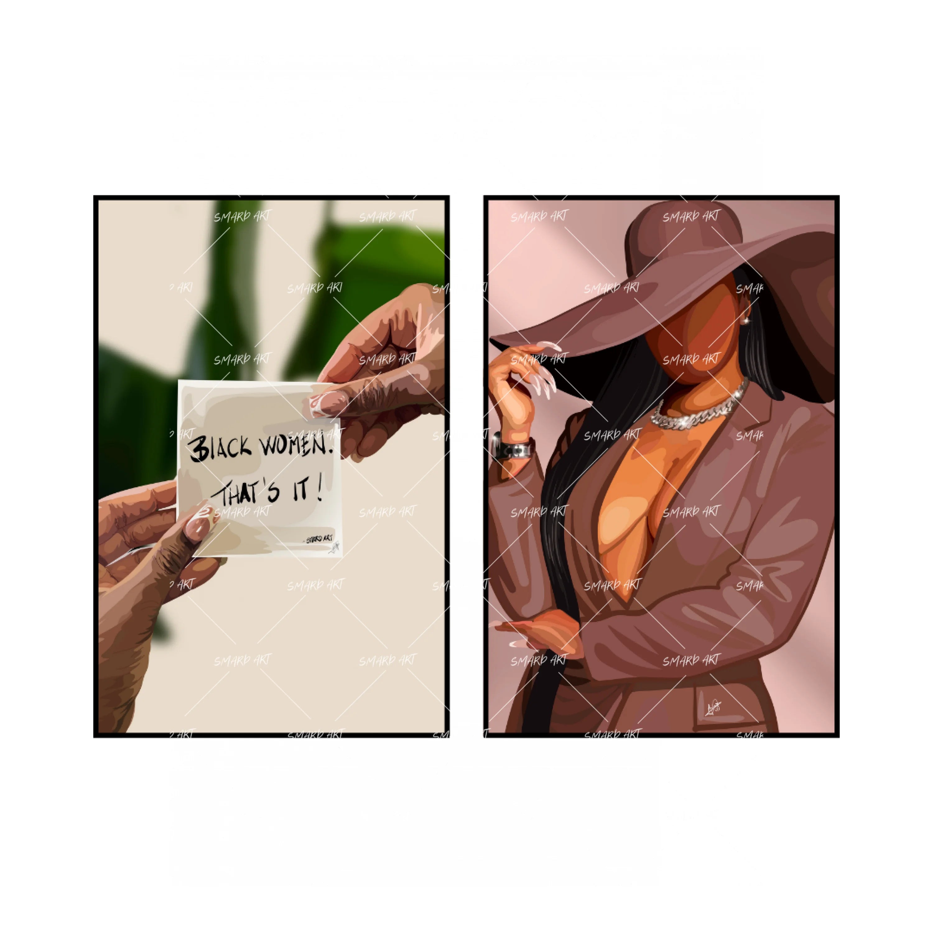 Art Print Bundle : Black Women Quote + Woman of Power