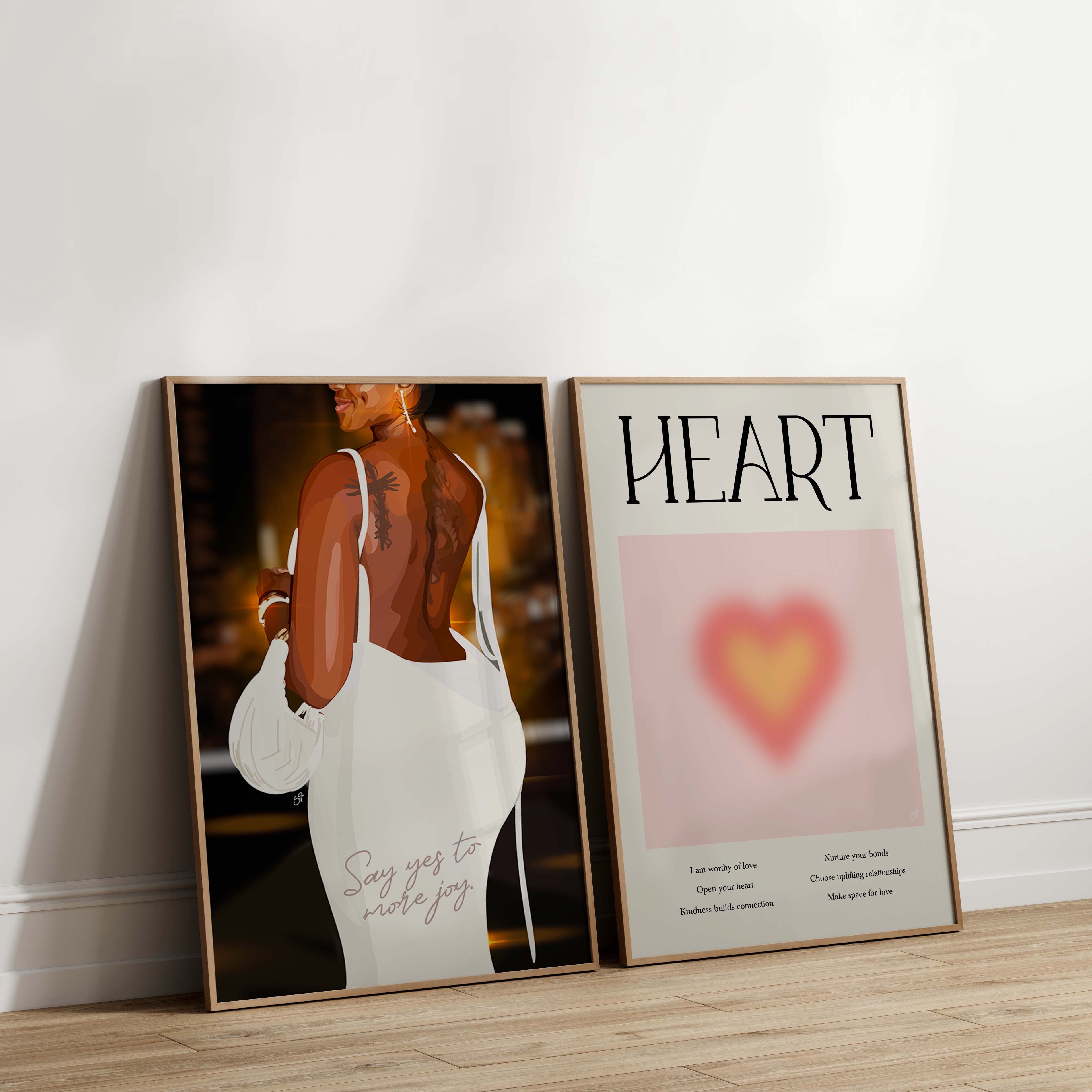 Art Print Bundle : Say Yes to Joy + Heart