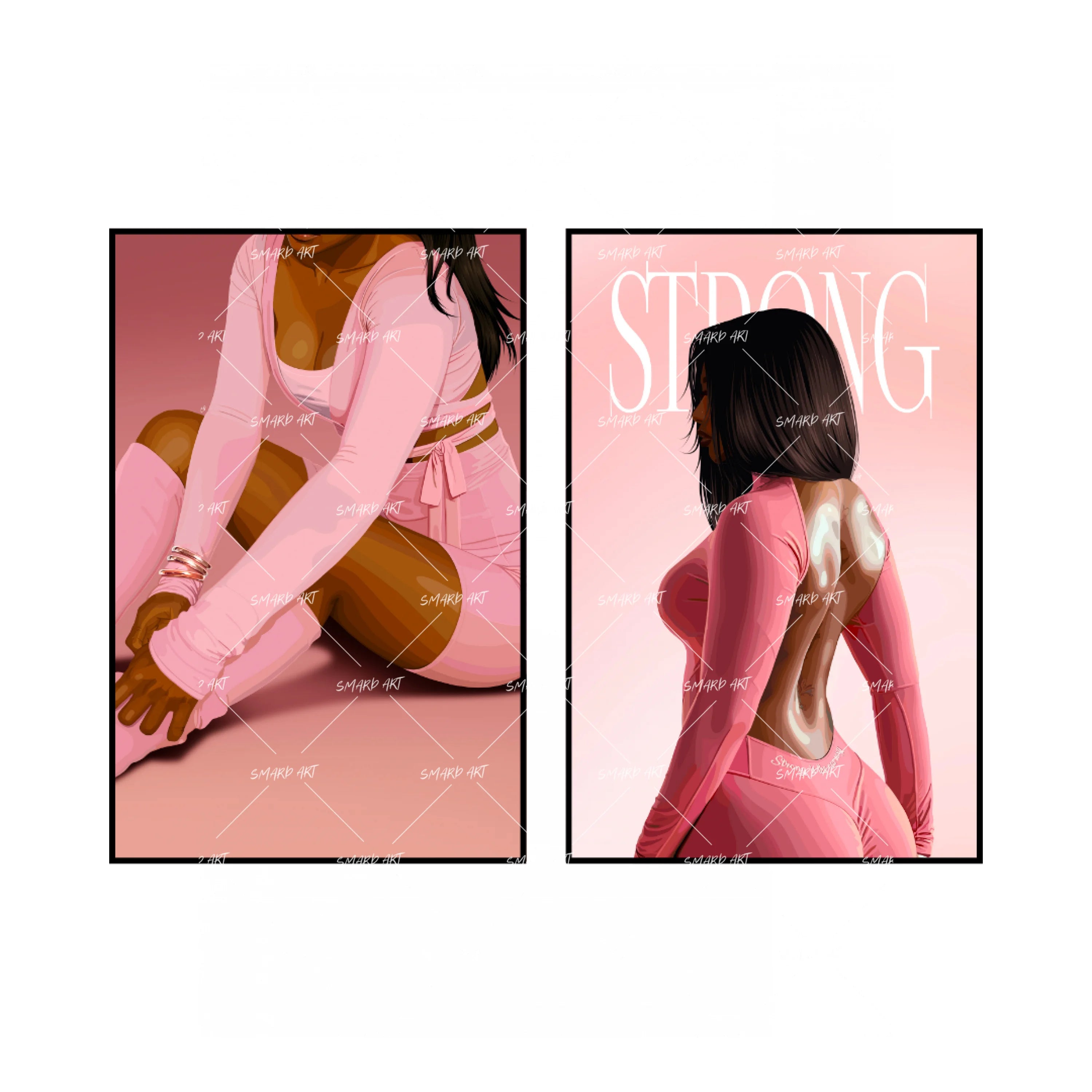 Art Print Bundle : Core Elegance + Strong Is The New Sexy