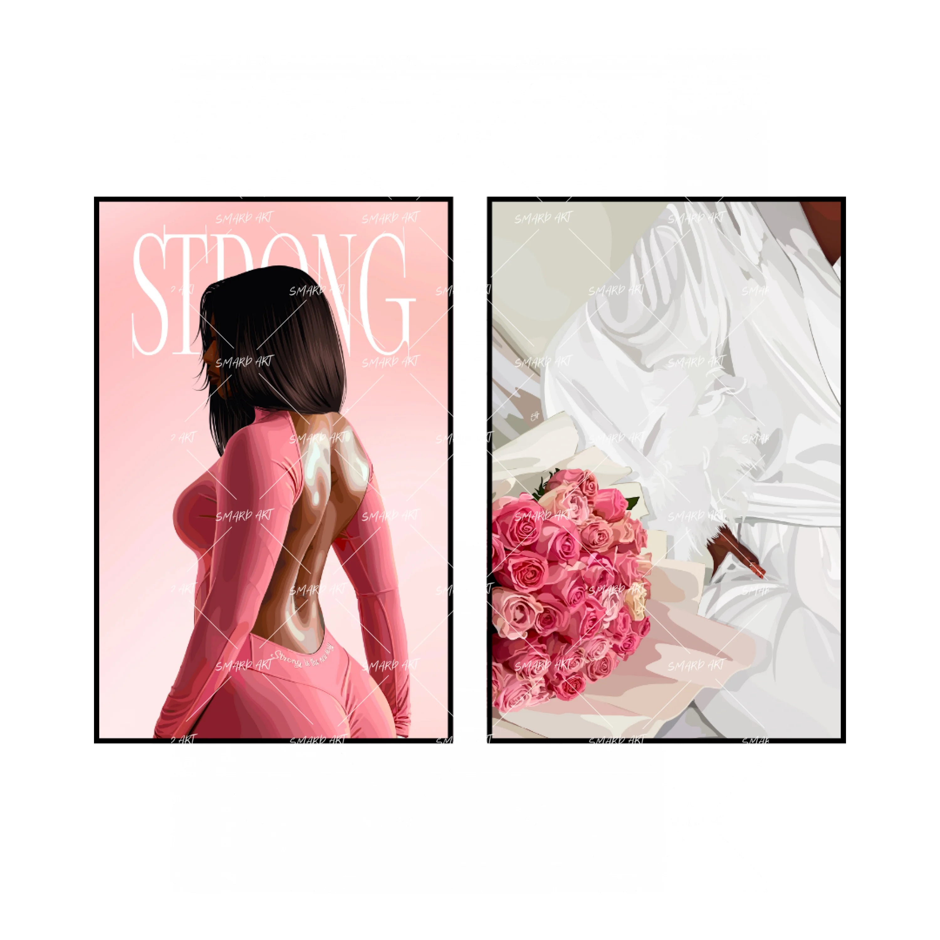 Art Print Bundle : Strong Is The New Sexy + Flourish