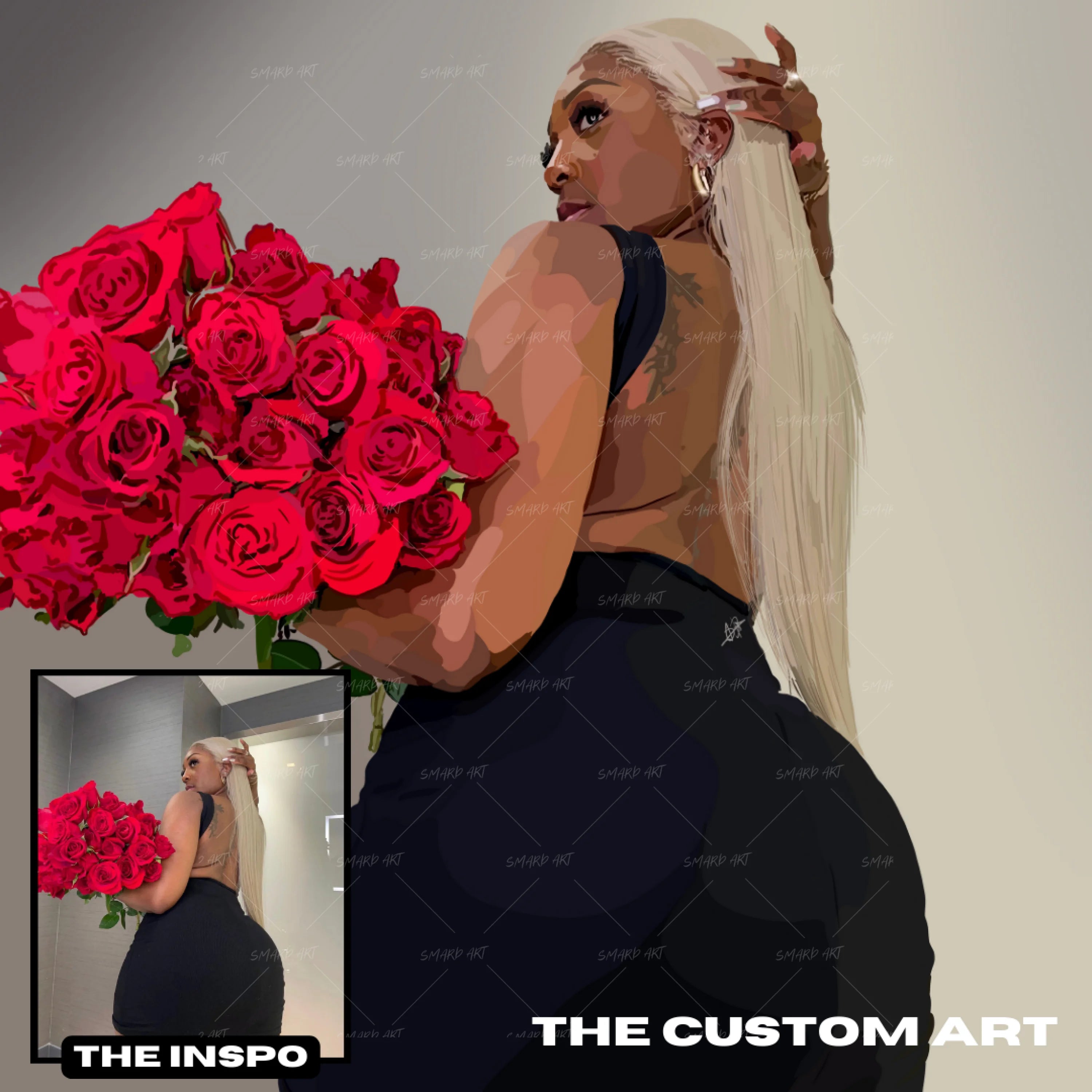Custom Art Piece Roses Talitha Jane