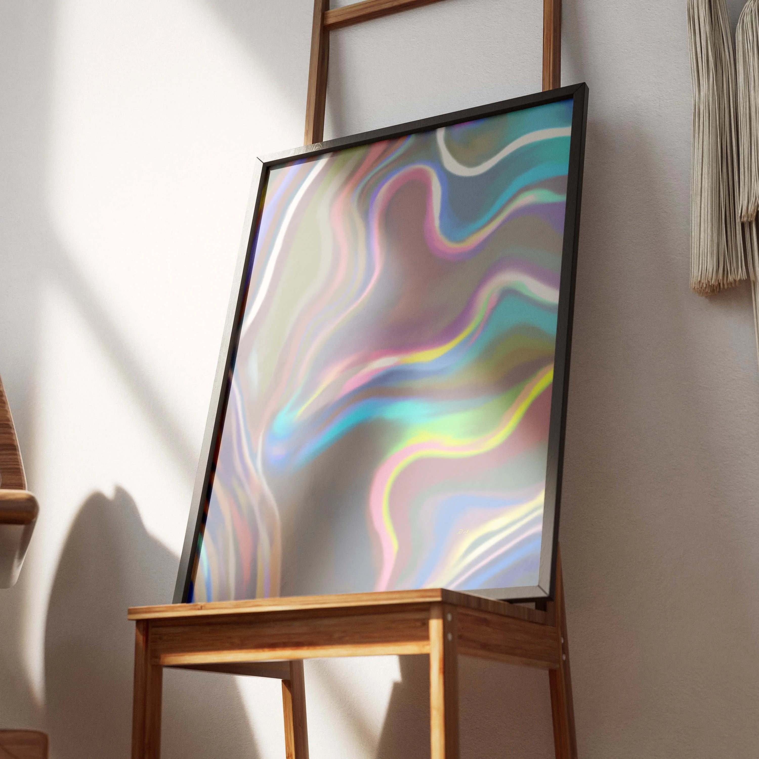 Iridescent Waves (Smard X Anaya) Wall Art