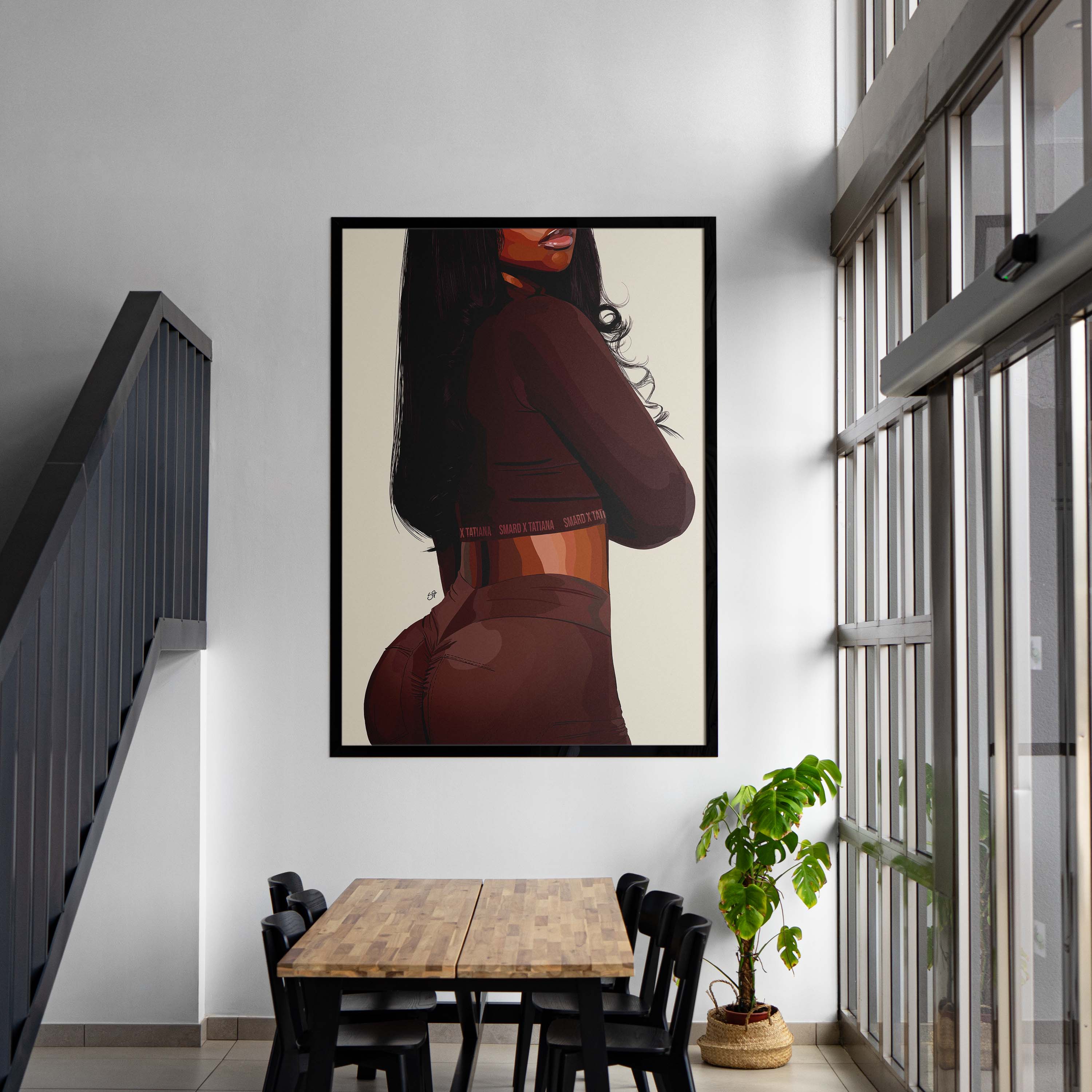 Inner Calm-wall art print featuring decorative artistic design suitable for living rooms, offices, and schools by SmardArt. Elevate your space with Black wall art that speaks to culture, identity, and creativity. At Smard, we celebrate artistry made with melanin, bringing powerful and inspiring designs to life.