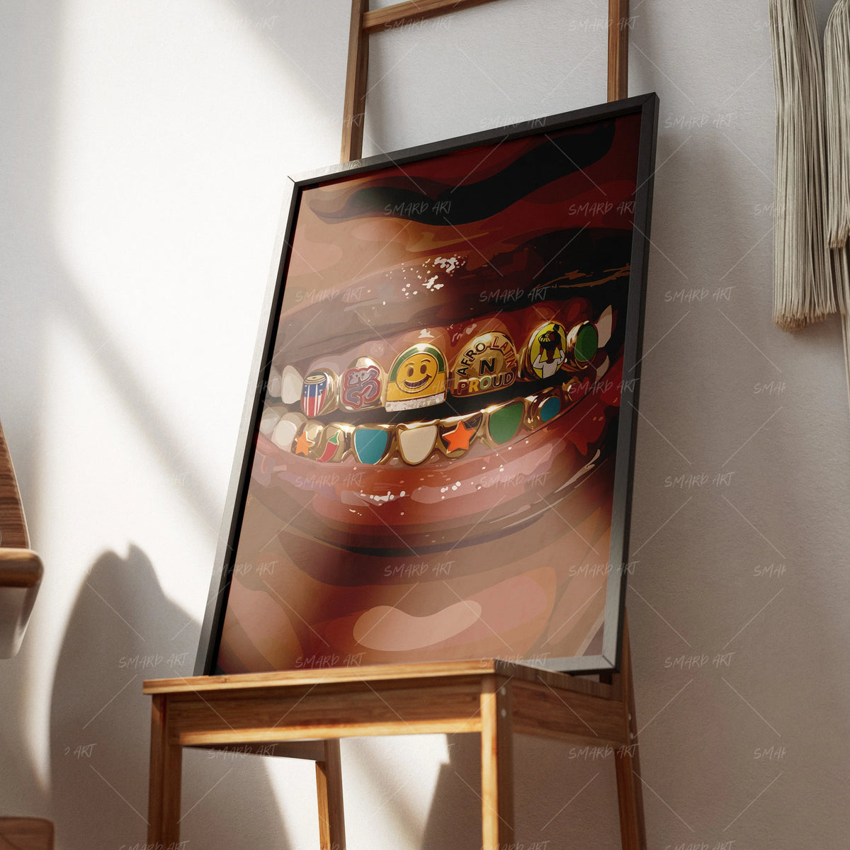 Afro Latin N Proud-wall art print featuring decorative artistic design suitable for living rooms, offices, and schools by SmardArt. Elevate your space with Black wall art that speaks to culture, identity, and creativity. At Smard, we celebrate artistry made with melanin, bringing powerful and inspiring designs to life.