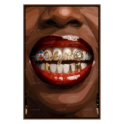 Ayiti-wall art print featuring decorative artistic design suitable for living rooms, offices, and schools by SmardArt. Elevate your space with Black wall art that speaks to culture, identity, and creativity. At Smard, we celebrate artistry made with melanin, bringing powerful and inspiring designs to life.