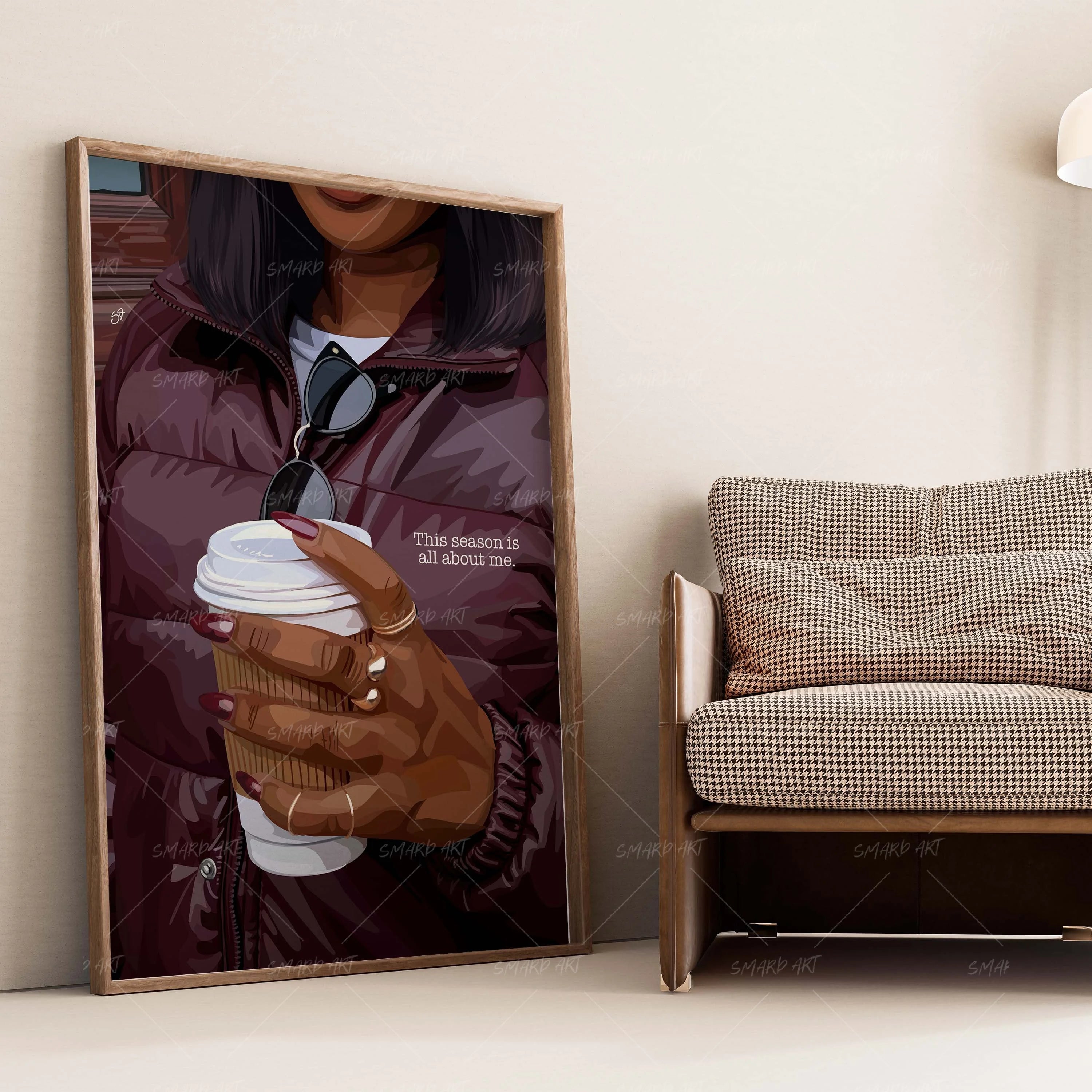 All About Me-wall art print featuring decorative artistic design suitable for living rooms, offices, and schools by SmardArt. Elevate your space with Black wall art that speaks to culture, identity, and creativity. At Smard, we celebrate artistry made with melanin, bringing powerful and inspiring designs to life.
