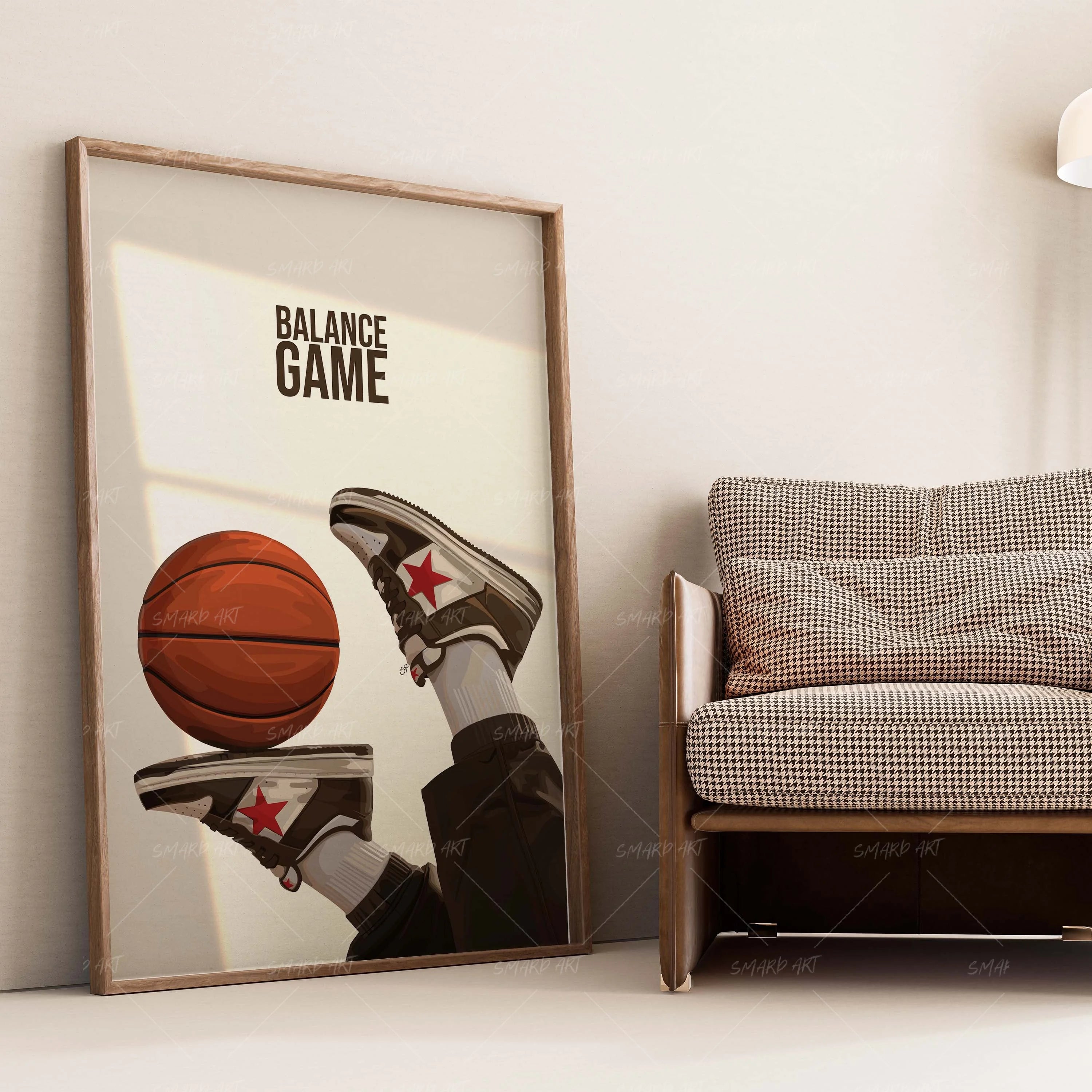 Balance Game-wall art print featuring decorative artistic design suitable for living rooms, offices, and schools by SmardArt. Elevate your space with Black wall art that speaks to culture, identity, and creativity. At Smard, we celebrate artistry made with melanin, bringing powerful and inspiring designs to life.