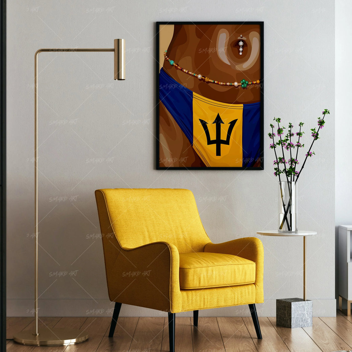 Vacation Bikini-wall art print featuring decorative artistic design suitable for living rooms, offices, and schools by SmardArt. Elevate your space with Black wall art that speaks to culture, identity, and creativity. At Smard, we celebrate artistry made with melanin, bringing powerful and inspiring designs to life.