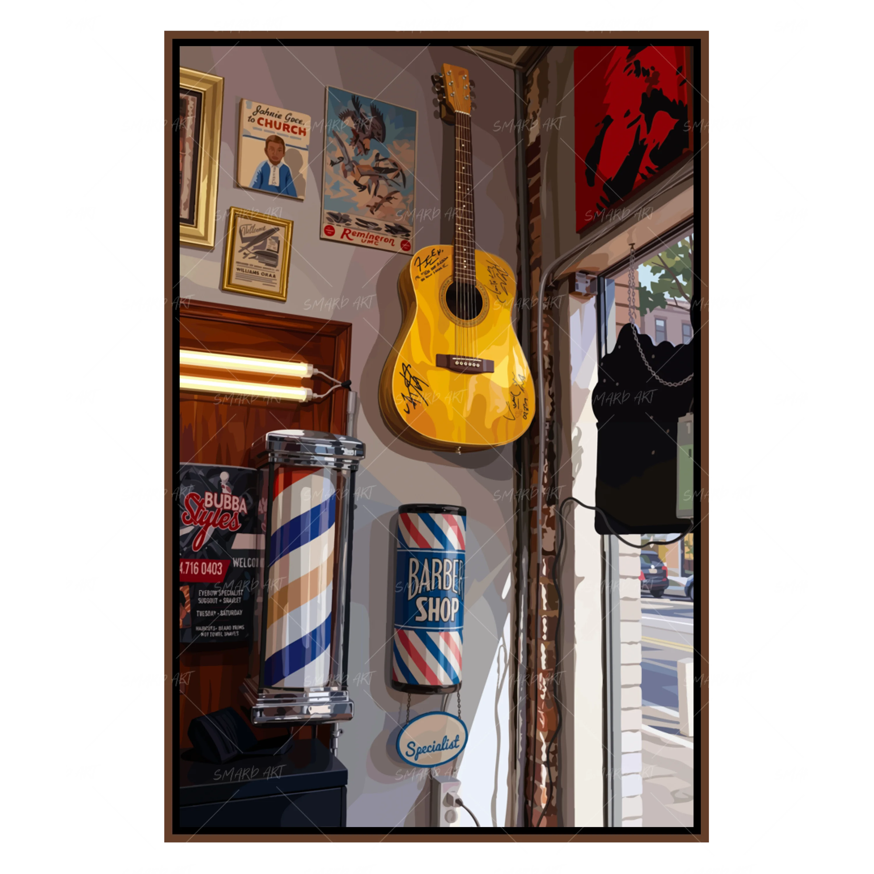 Barber Decor Black Wall Art exclusive at SmardArt - SmardArt