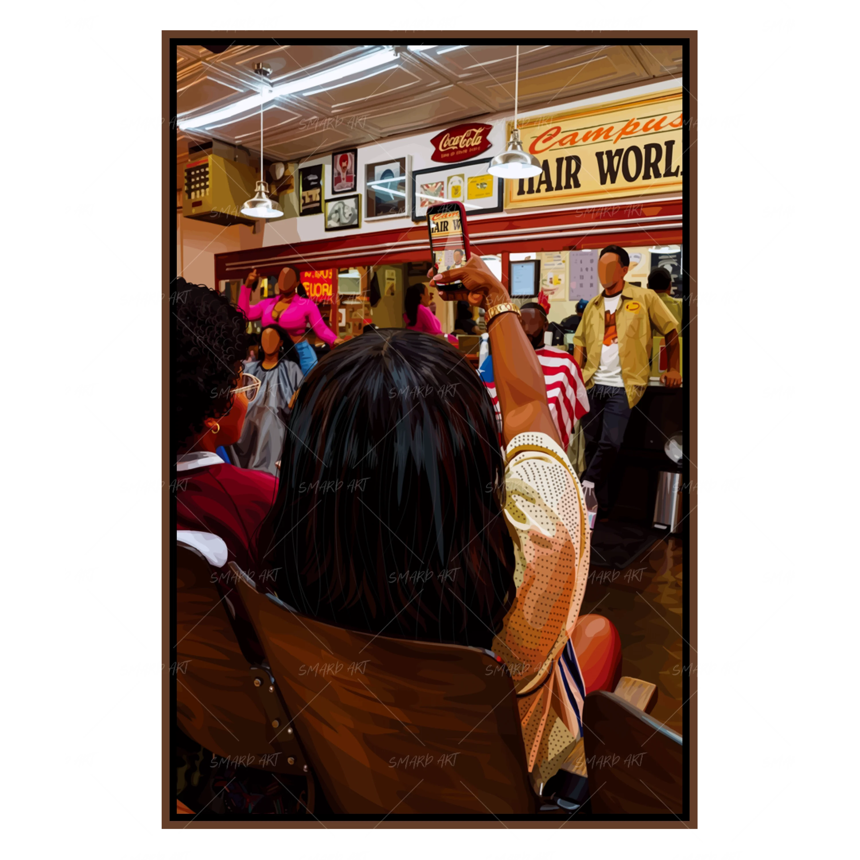 Barber Vibez Black Wall Art exclusive at SmardArt - SmardArt