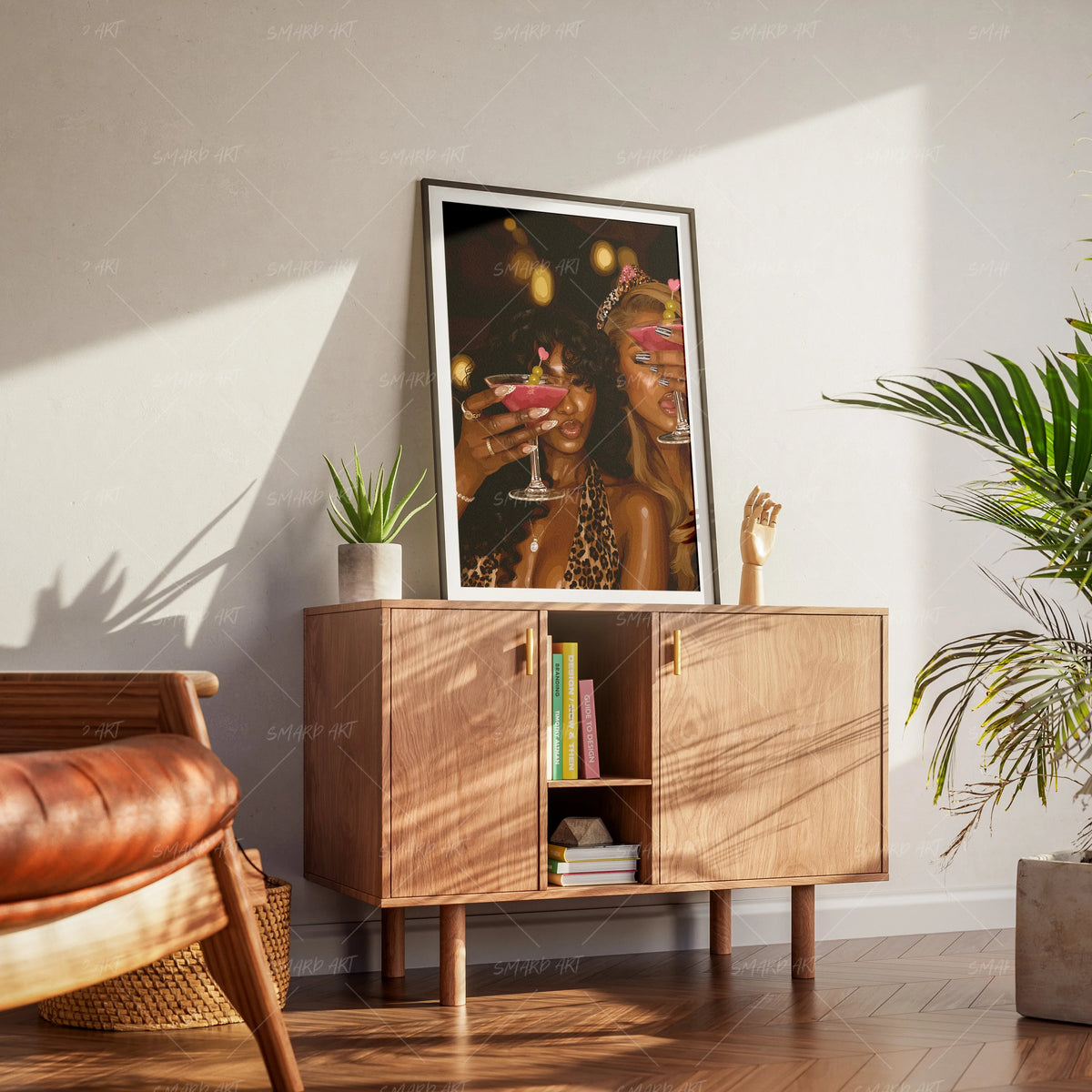 BFF Date-wall art print featuring decorative artistic design suitable for living rooms, offices, and schools by SmardArt. Elevate your space with Black wall art that speaks to culture, identity, and creativity. At Smard, we celebrate artistry made with melanin, bringing powerful and inspiring designs to life.