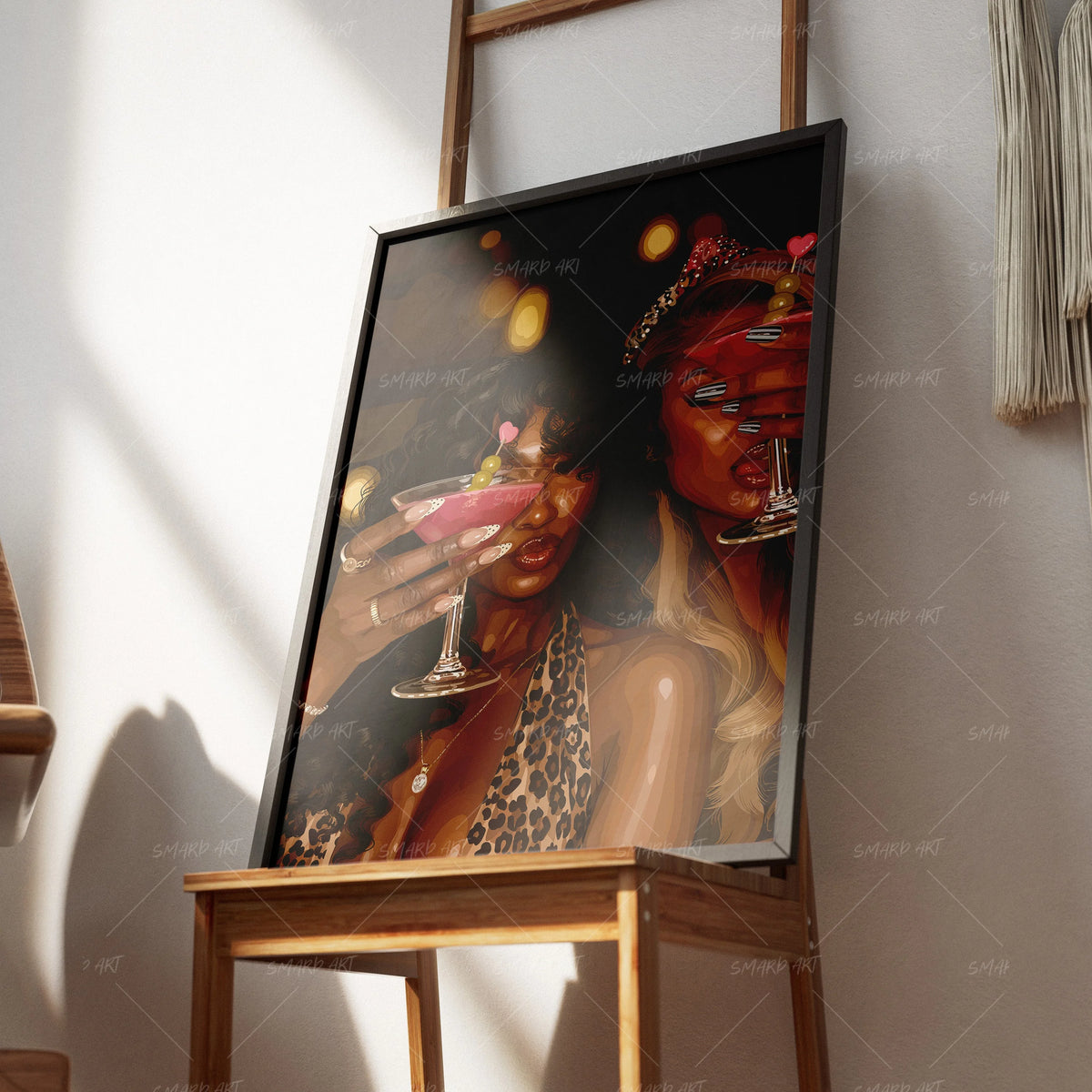 BFF Date-wall art print featuring decorative artistic design suitable for living rooms, offices, and schools by SmardArt. Elevate your space with Black wall art that speaks to culture, identity, and creativity. At Smard, we celebrate artistry made with melanin, bringing powerful and inspiring designs to life.