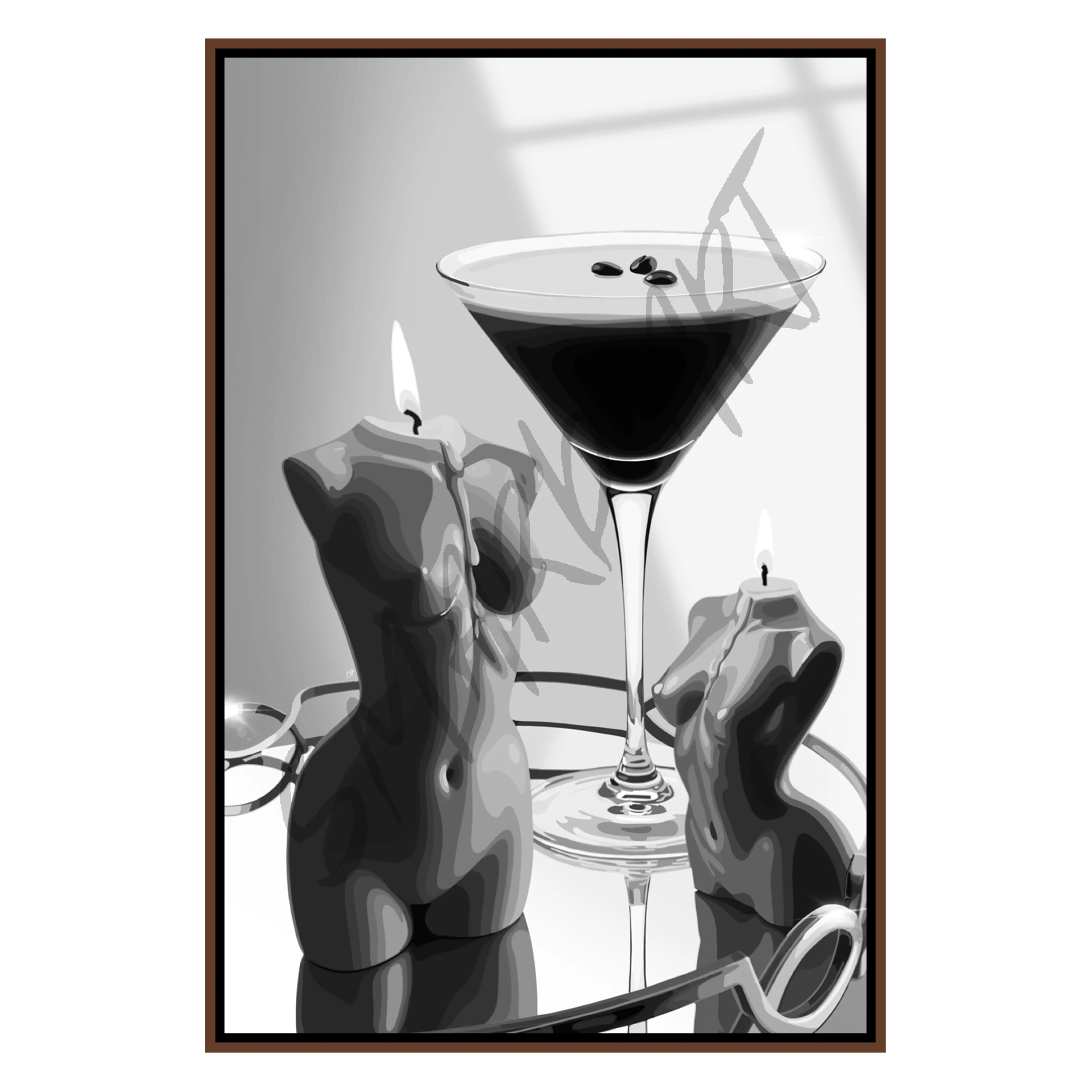 Dark Roast Soft Curves B&W