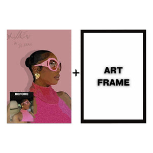 Custom Art Piece + Frame (24x36)