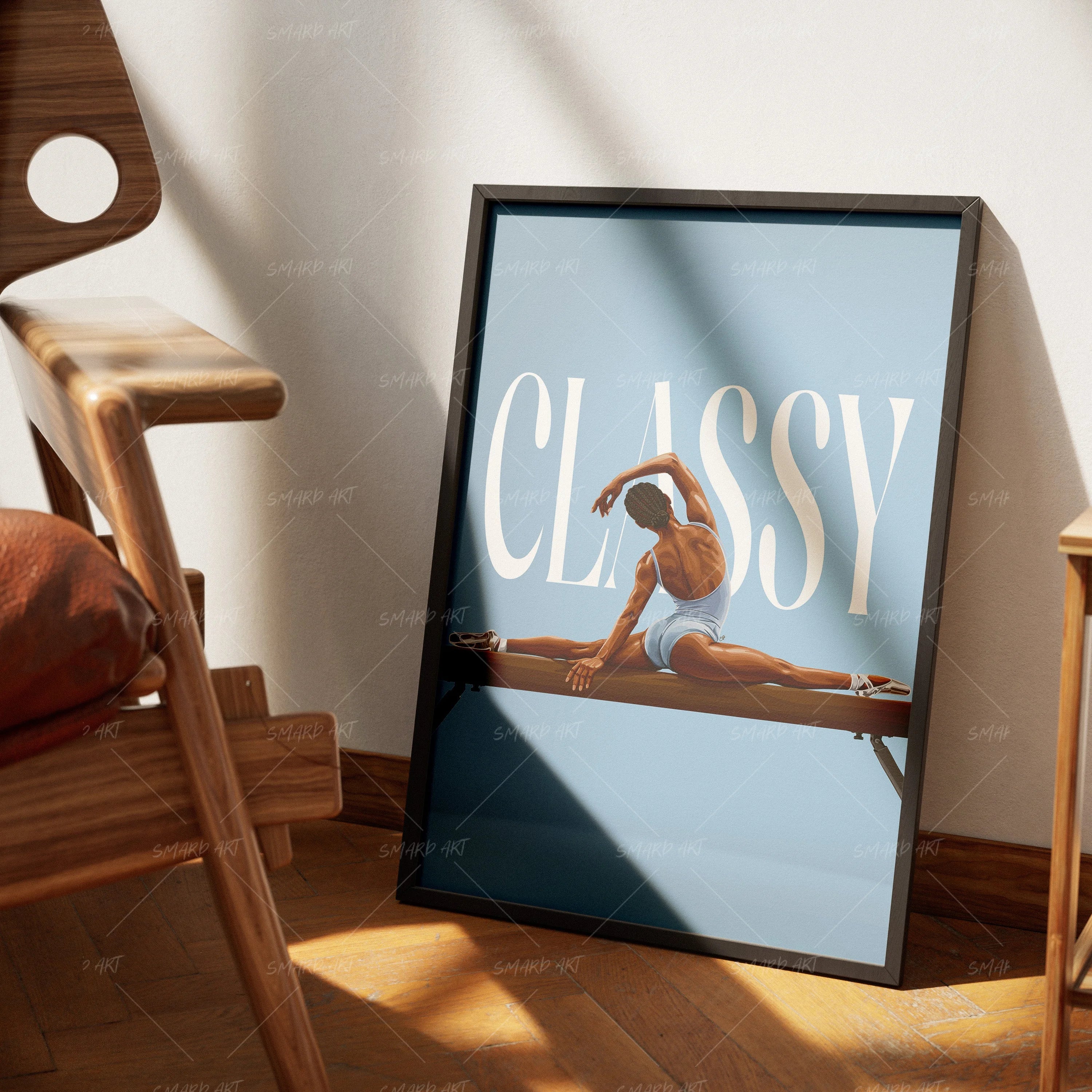 Classy-wall art print featuring decorative artistic design suitable for living rooms, offices, and schools by SmardArt. Elevate your space with Black wall art that speaks to culture, identity, and creativity. At Smard, we celebrate artistry made with melanin, bringing powerful and inspiring designs to life.