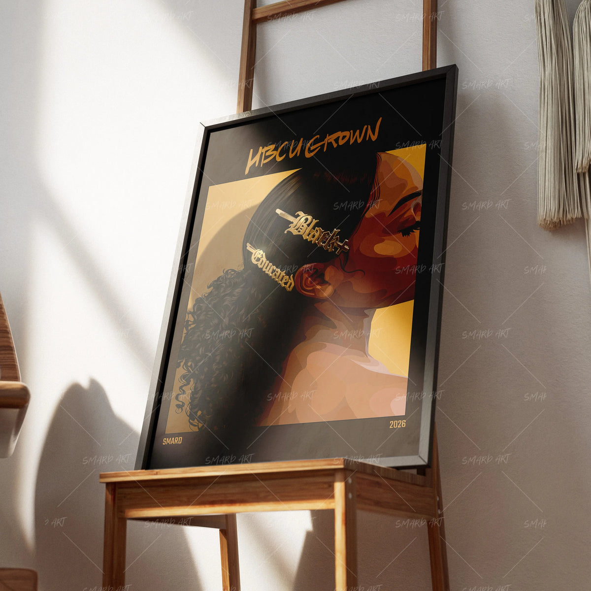 College Accessories-wall art print featuring decorative artistic design suitable for living rooms, offices, and schools by SmardArt. Elevate your space with Black wall art that speaks to culture, identity, and creativity. At Smard, we celebrate artistry made with melanin, bringing powerful and inspiring designs to life.