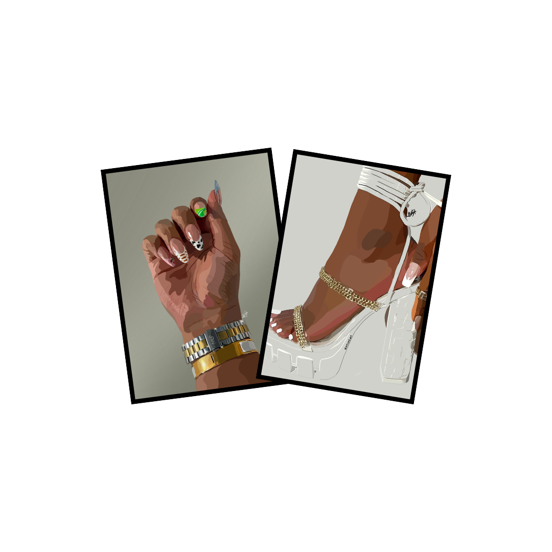 Art Print Bundle : Colourful Nails + Heel Me II