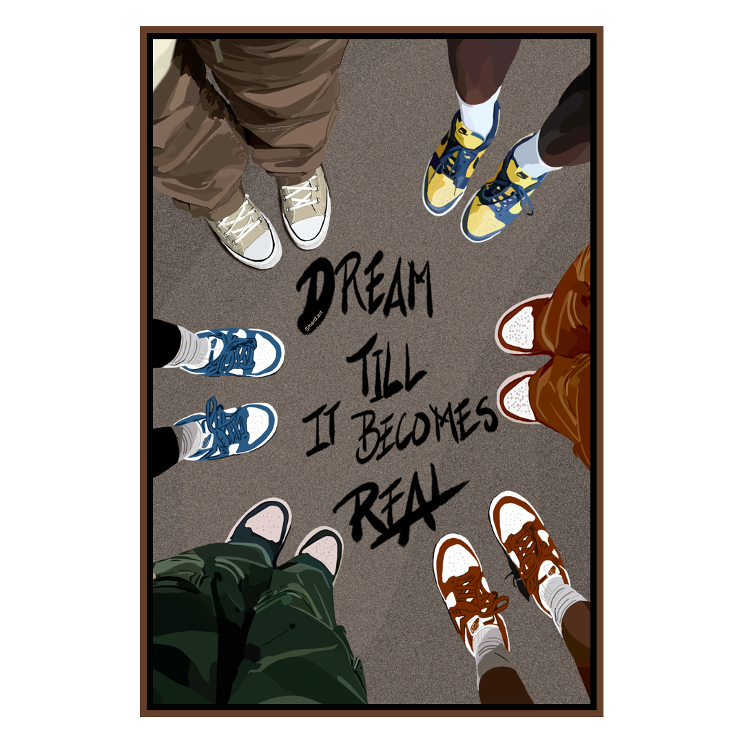 Dream Till It Becomes Real Framed Canvas