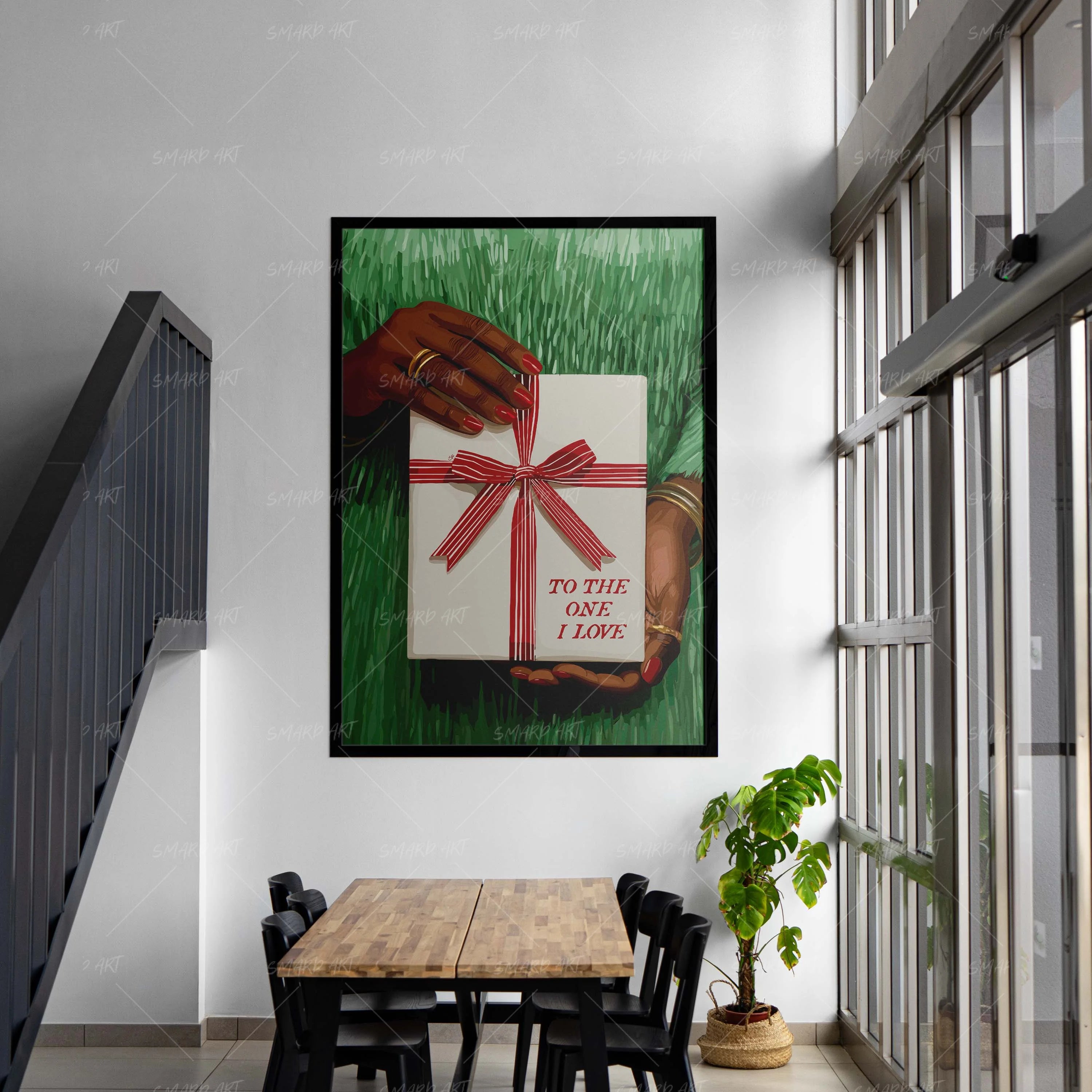 For You With Love-wall art print featuring decorative artistic design suitable for living rooms, offices, and schools by SmardArt. Elevate your space with Black wall art that speaks to culture, identity, and creativity. At Smard, we celebrate artistry made with melanin, bringing powerful and inspiring designs to life.