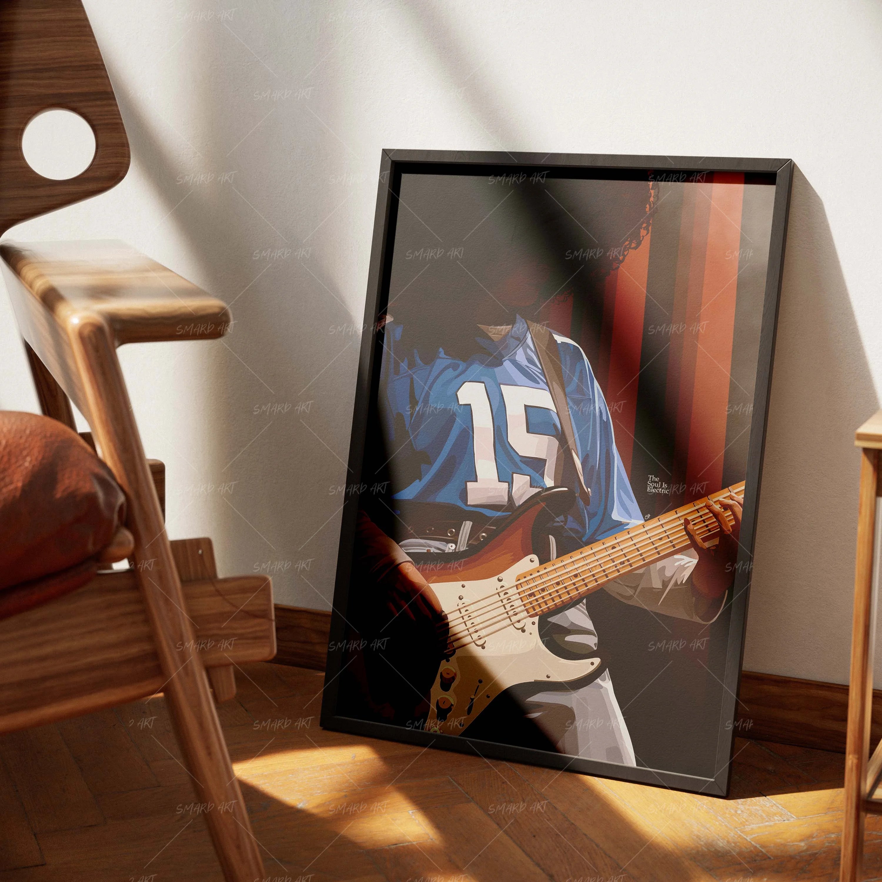 Frequencies On Fire-wall art print featuring decorative artistic design suitable for living rooms, offices, and schools by SmardArt. Elevate your space with Black wall art that speaks to culture, identity, and creativity. At Smard, we celebrate artistry made with melanin, bringing powerful and inspiring designs to life.