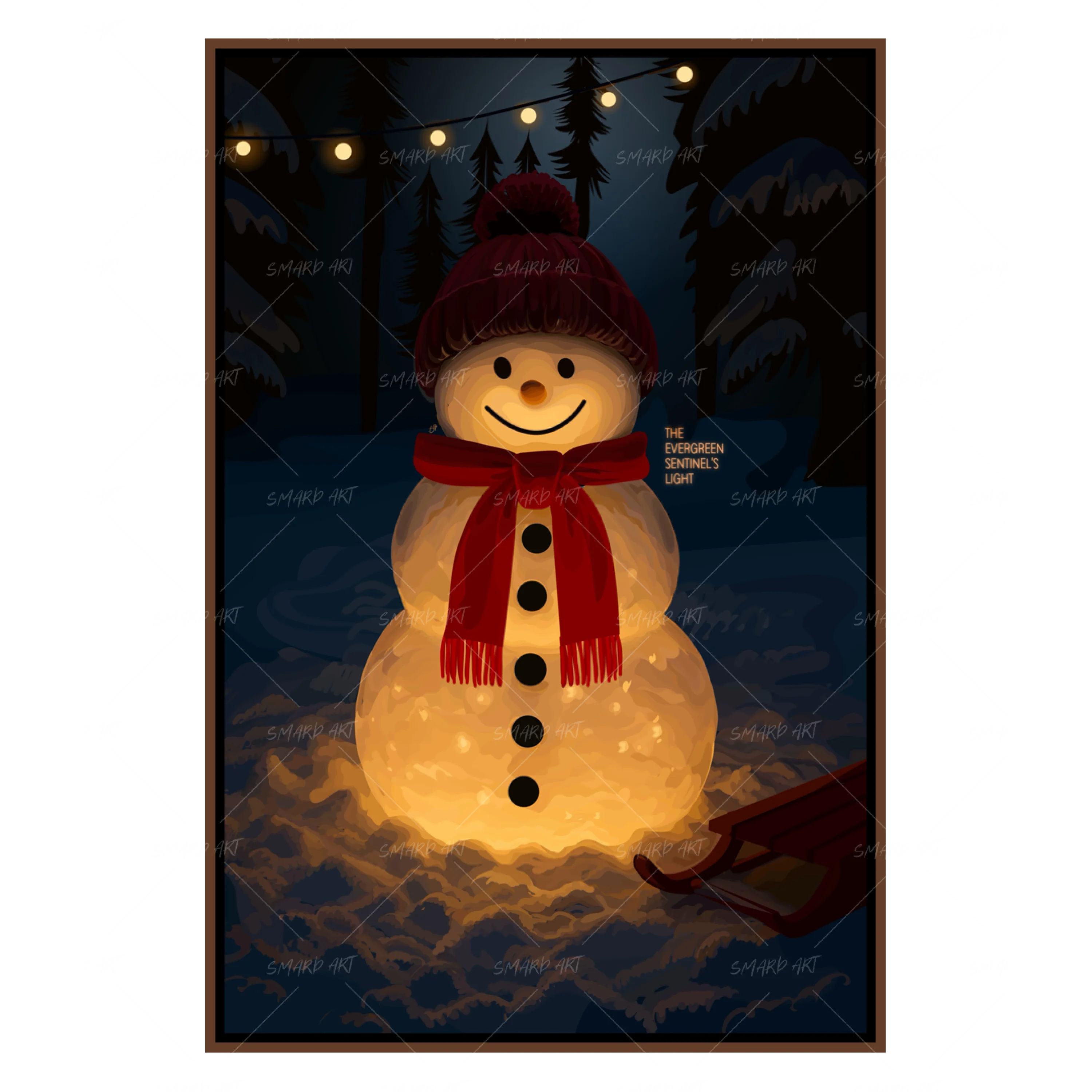 Frosted Friend-wall art print featuring decorative artistic design suitable for living rooms, offices, and schools by SmardArt. Elevate your space with Black wall art that speaks to culture, identity, and creativity. At Smard, we celebrate artistry made with melanin, bringing powerful and inspiring designs to life.