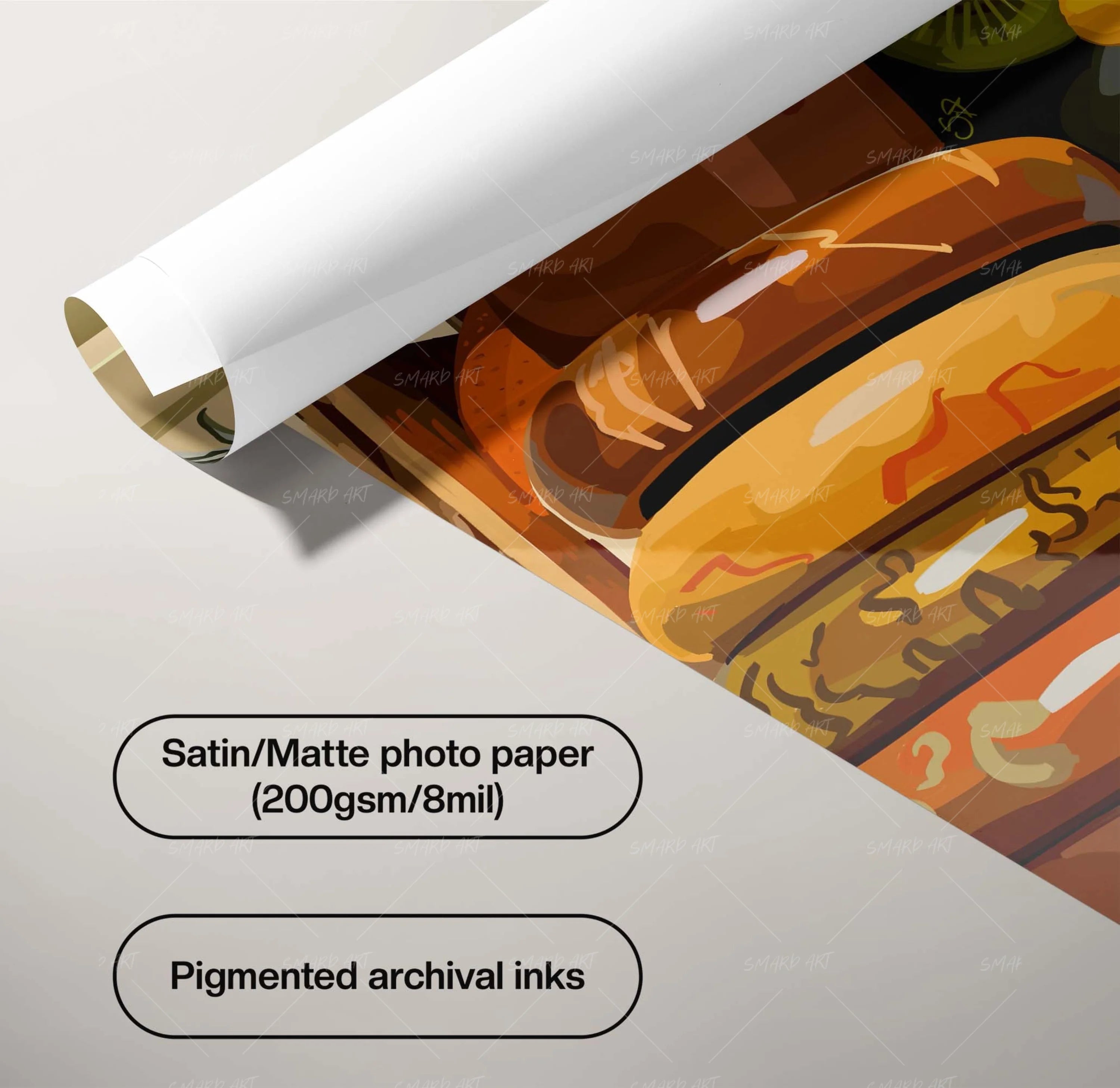 Fruity Day-wall art print featuring decorative artistic design suitable for living rooms, offices, and schools by SmardArt. Elevate your space with Black wall art that speaks to culture, identity, and creativity. At Smard, we celebrate artistry made with melanin, bringing powerful and inspiring designs to life.