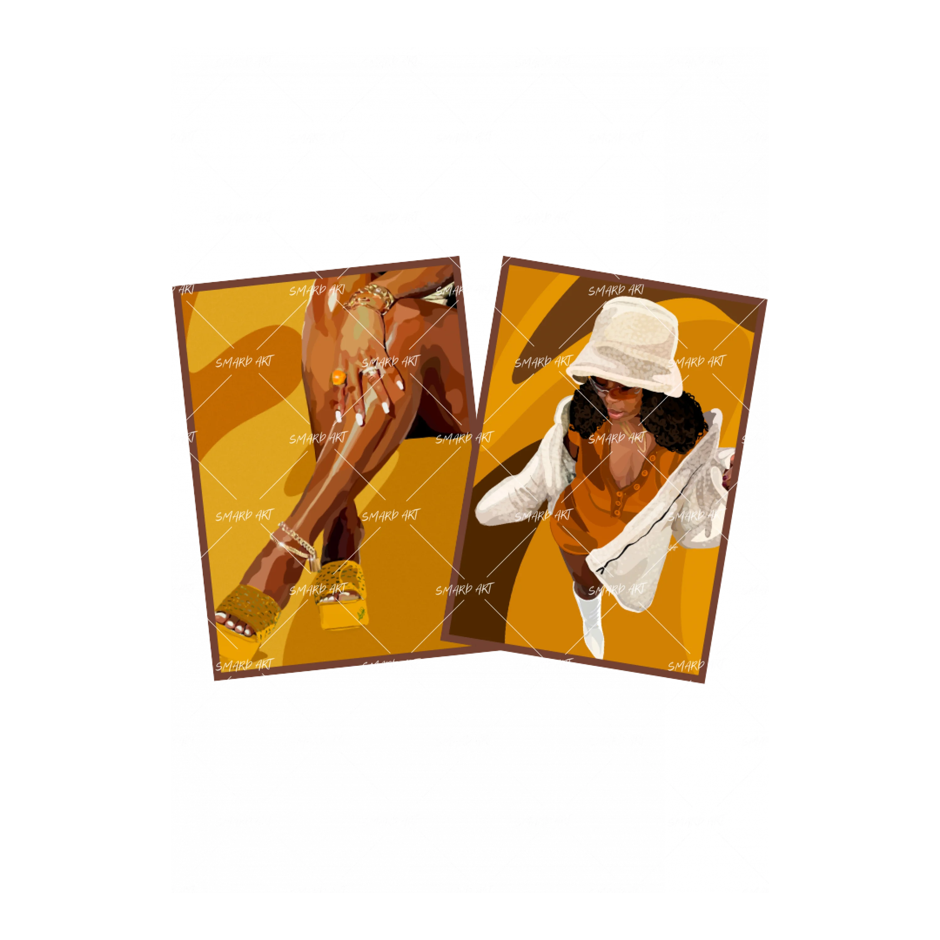 Art Print Bundle : Legs & Yellow Touch + Fashion Gyal II