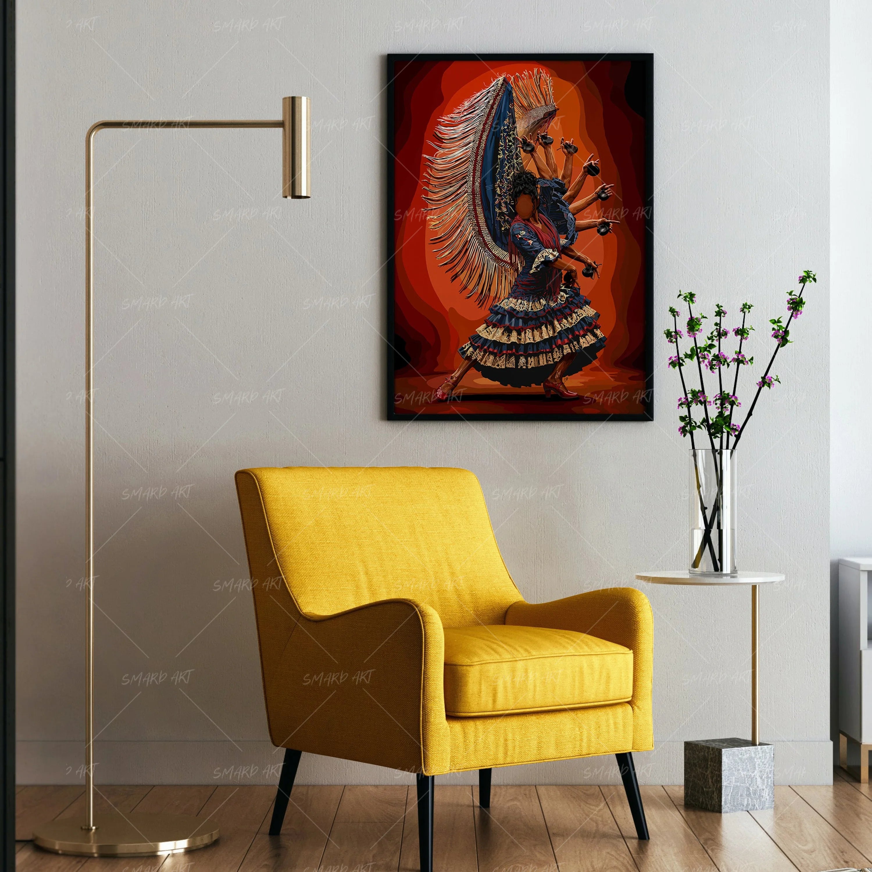 Fierce in Form-wall art print featuring decorative artistic design suitable for living rooms, offices, and schools by SmardArt. Elevate your space with Black wall art that speaks to culture, identity, and creativity. At Smard, we celebrate artistry made with melanin, bringing powerful and inspiring designs to life.