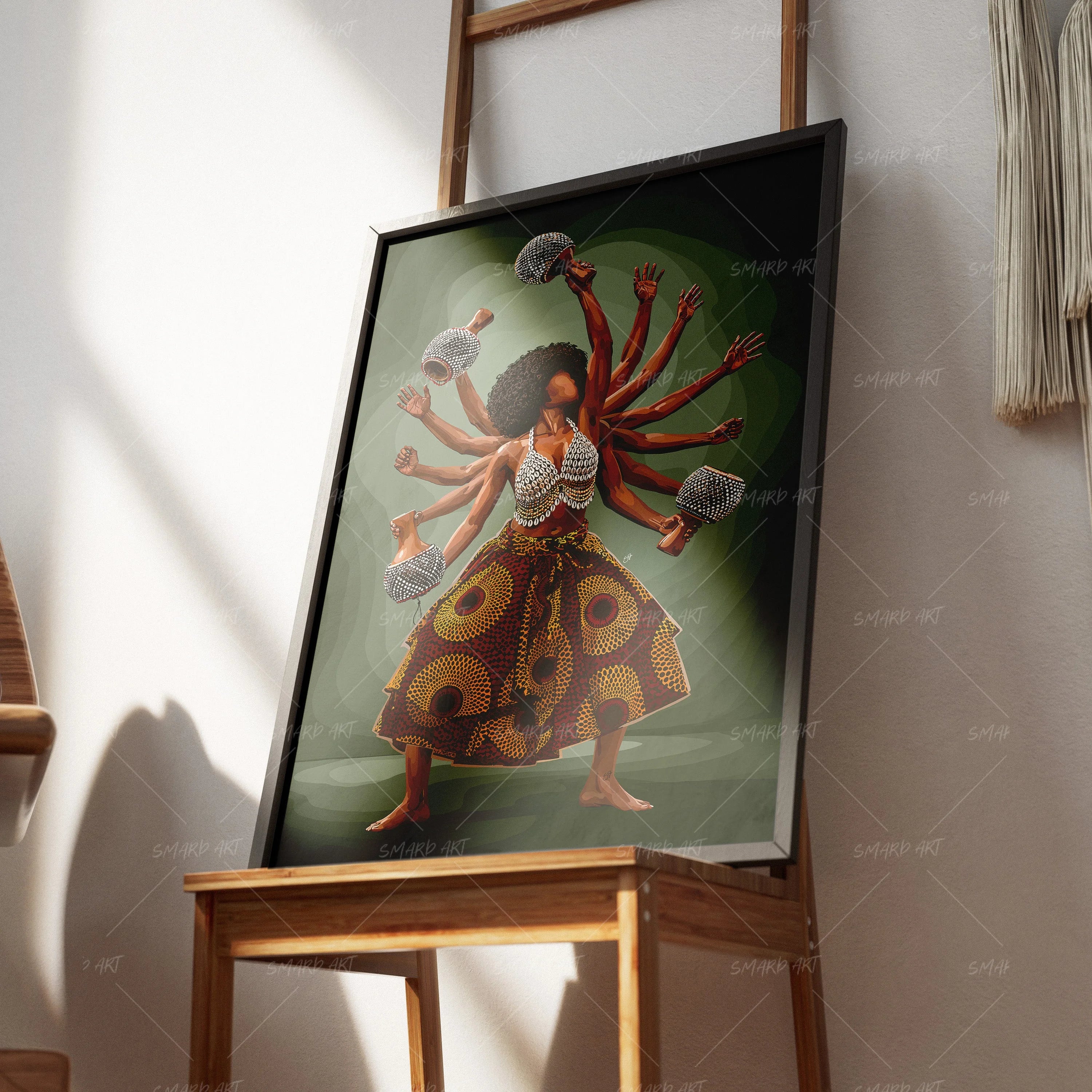 Force in Form-wall art print featuring decorative artistic design suitable for living rooms, offices, and schools by SmardArt. Elevate your space with Black wall art that speaks to culture, identity, and creativity. At Smard, we celebrate artistry made with melanin, bringing powerful and inspiring designs to life.