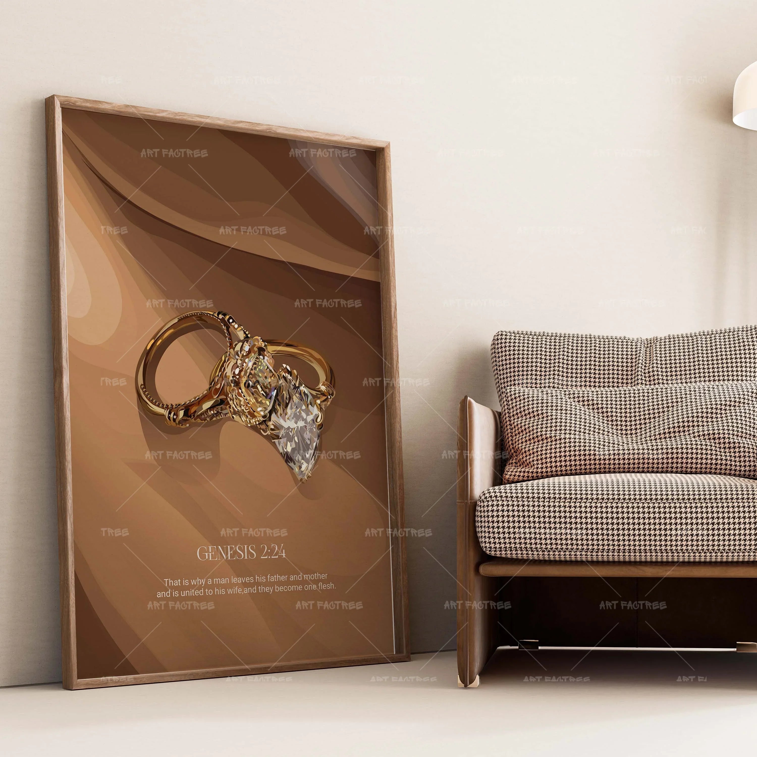 Genesis 2:24 (Smard X Anaya)-wall art print featuring decorative artistic design suitable for living rooms, offices, and schools by SmardArt. Elevate your space with Black wall art that speaks to culture, identity, and creativity. At Smard, we celebrate artistry made with melanin, bringing powerful and inspiring designs to life.