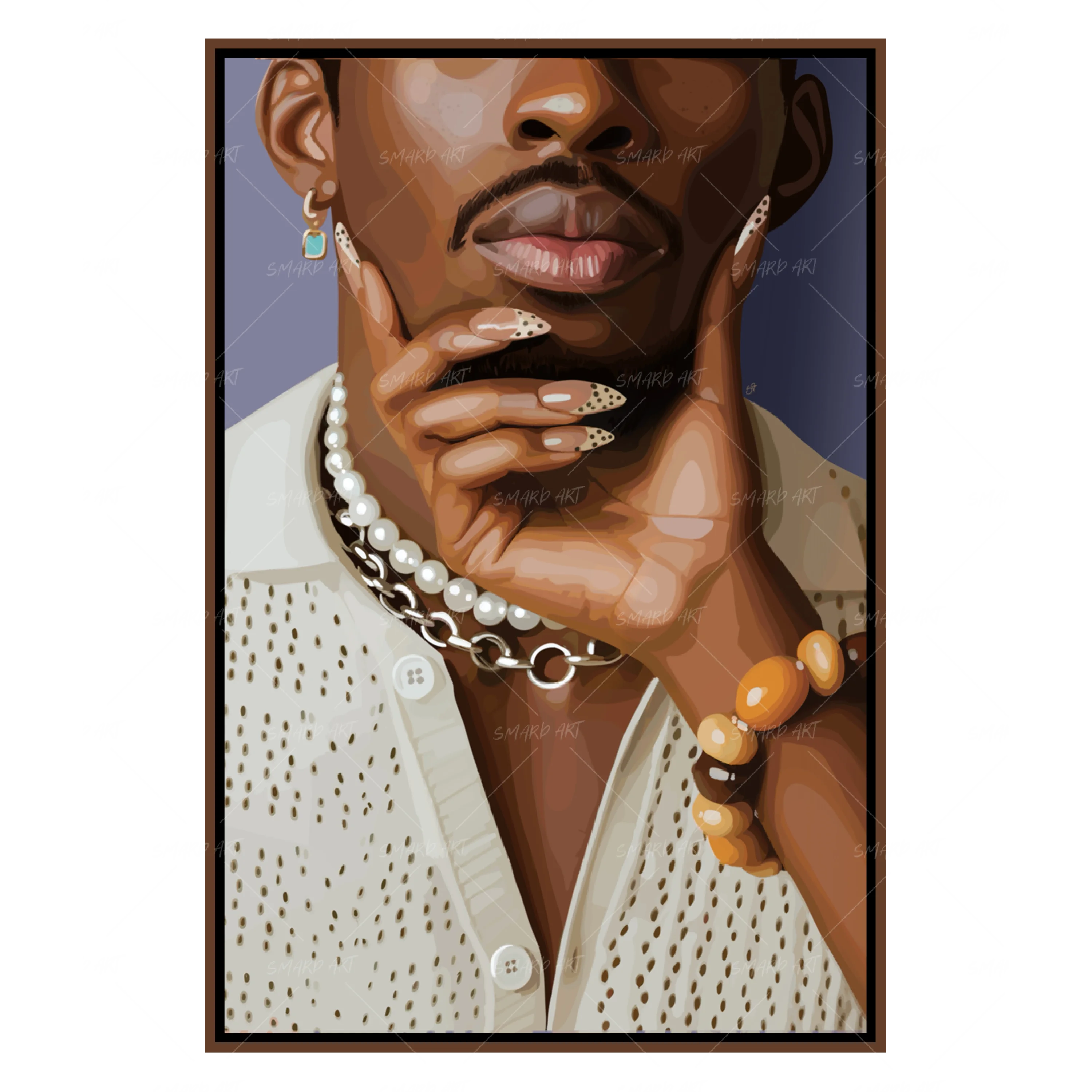 Gentle Hold-wall art print featuring decorative artistic design suitable for living rooms, offices, and schools by SmardArt. Elevate your space with Black wall art that speaks to culture, identity, and creativity. At Smard, we celebrate artistry made with melanin, bringing powerful and inspiring designs to life.