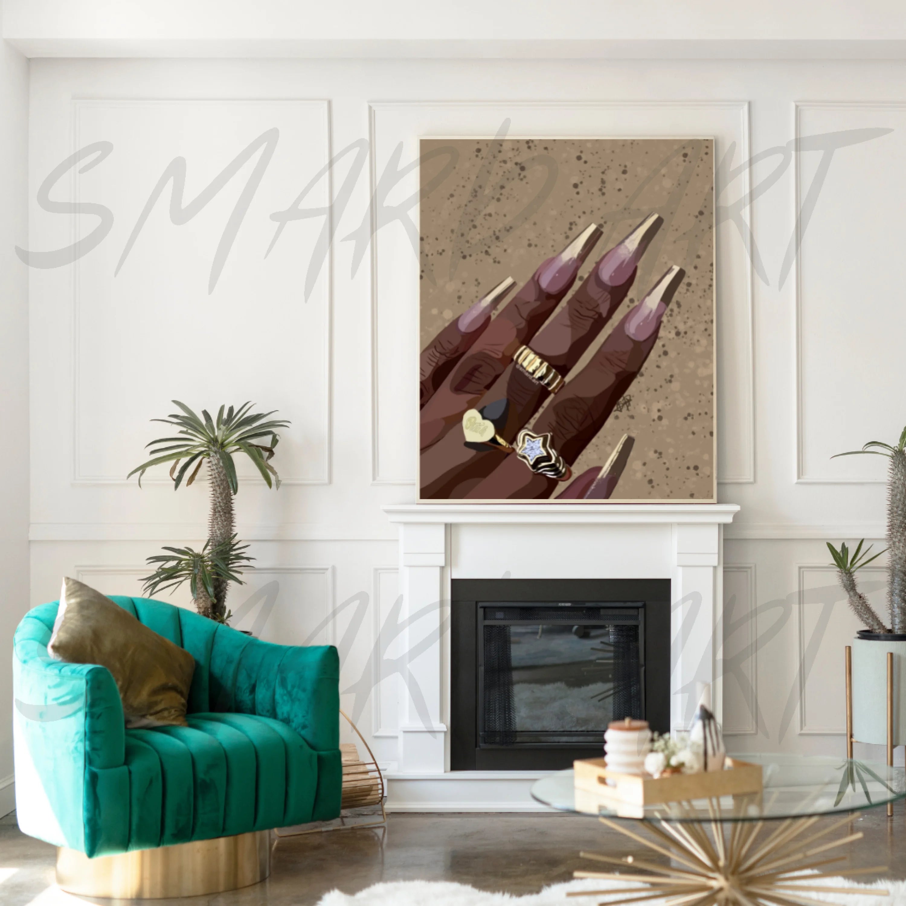 Golden Nails-8x10-Print-SmardArt-Wall Art