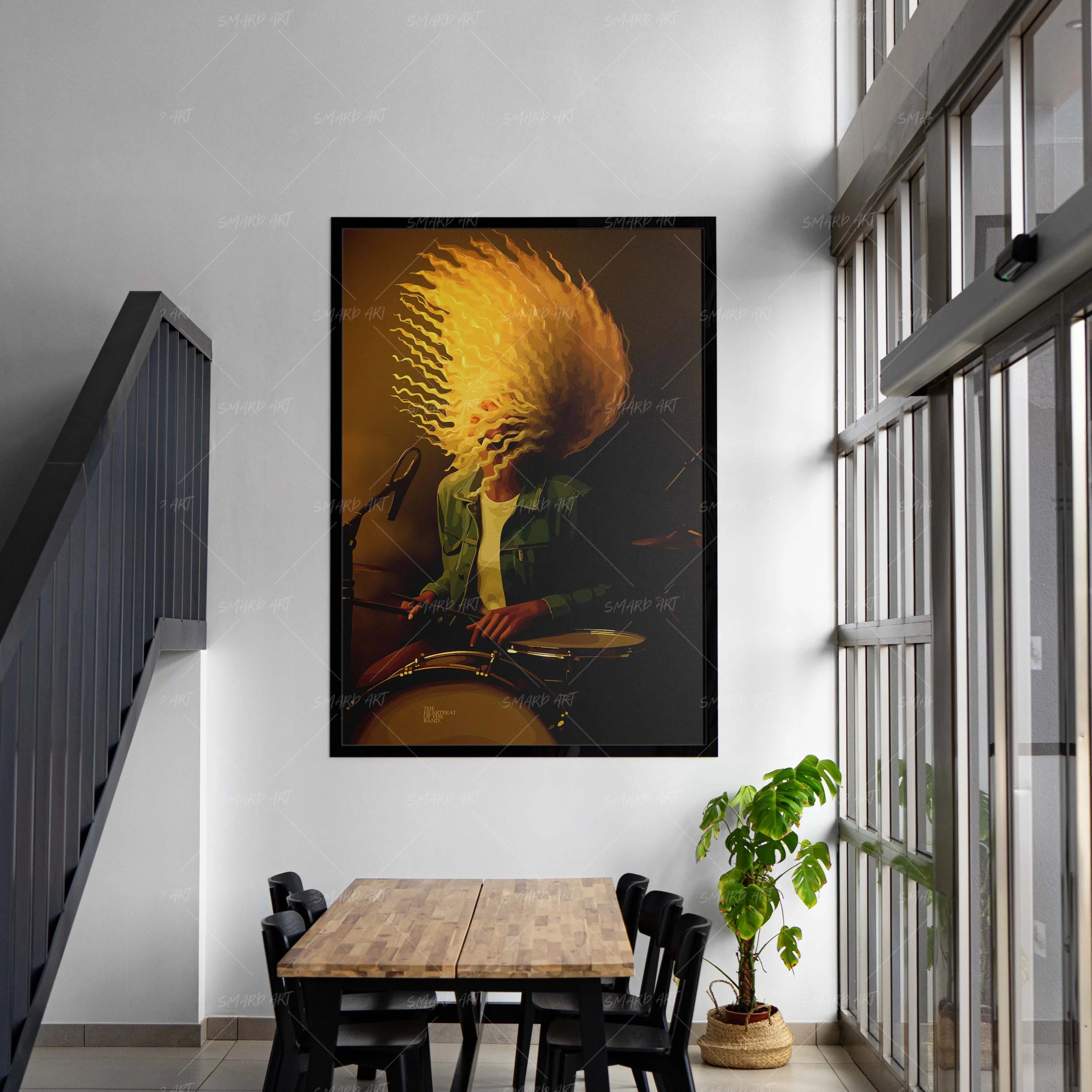 Hands In Motion-wall art print featuring decorative artistic design suitable for living rooms, offices, and schools by SmardArt. Elevate your space with Black wall art that speaks to culture, identity, and creativity. At Smard, we celebrate artistry made with melanin, bringing powerful and inspiring designs to life.