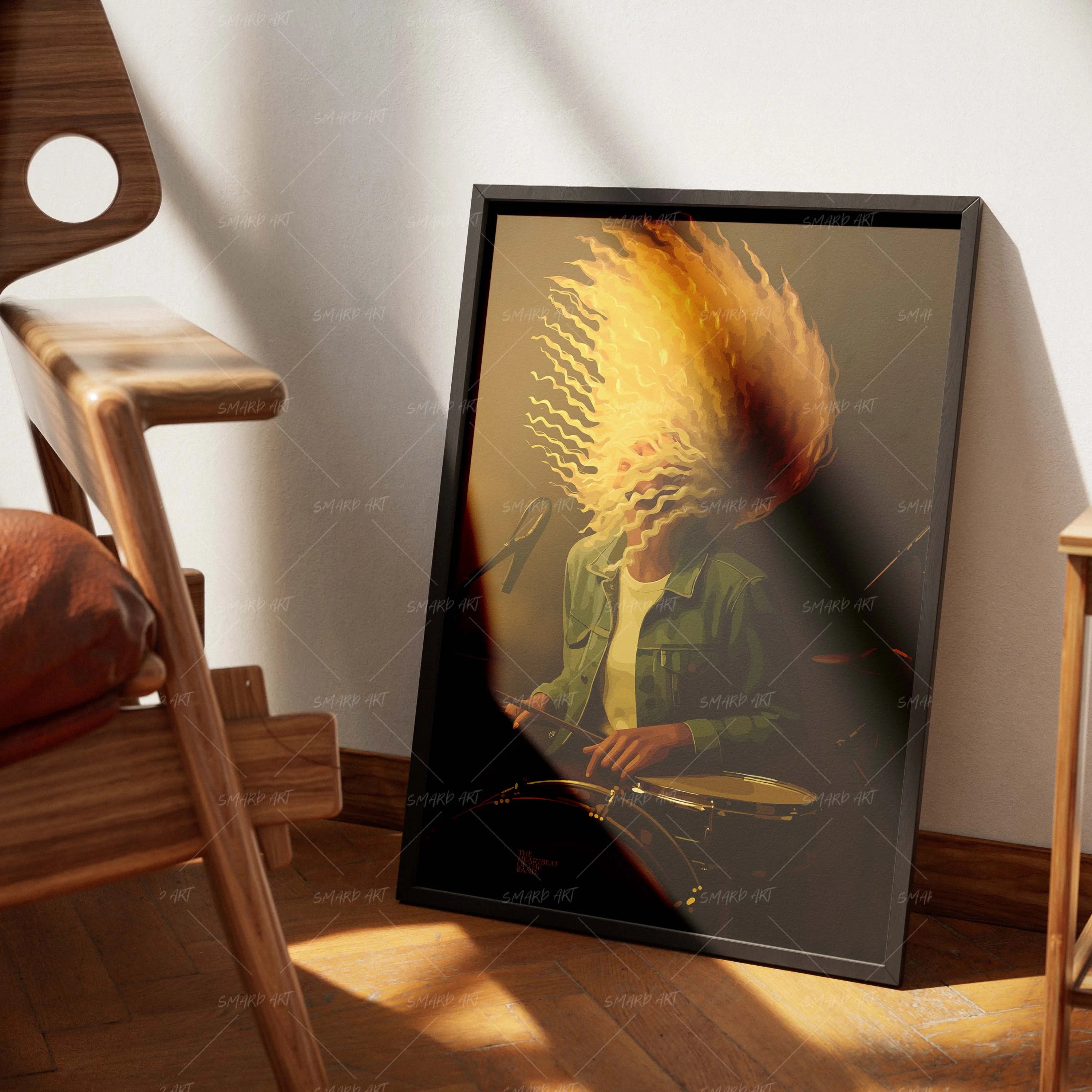 Hands In Motion-wall art print featuring decorative artistic design suitable for living rooms, offices, and schools by SmardArt. Elevate your space with Black wall art that speaks to culture, identity, and creativity. At Smard, we celebrate artistry made with melanin, bringing powerful and inspiring designs to life.