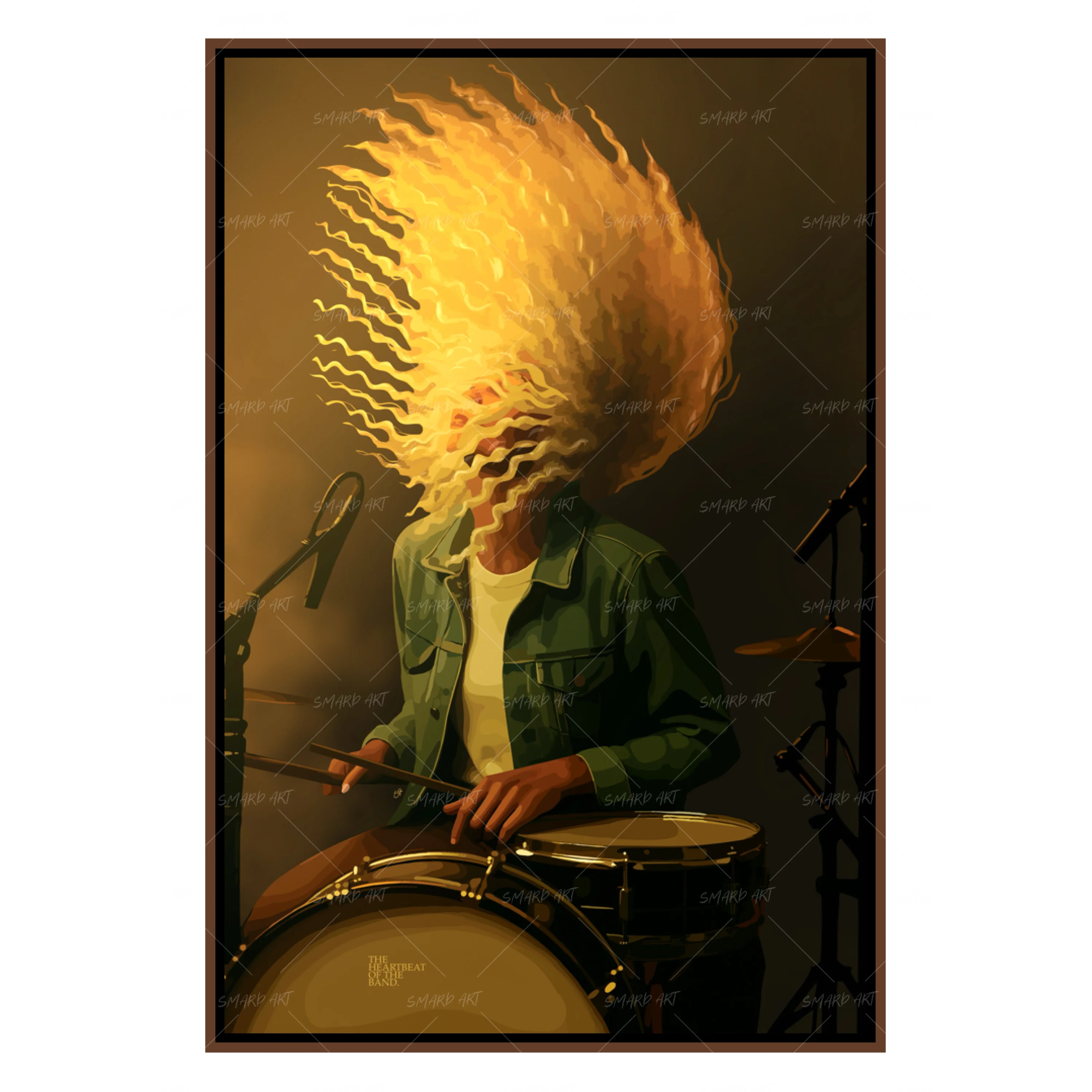 Hands In Motion-wall art print featuring decorative artistic design suitable for living rooms, offices, and schools by SmardArt. Elevate your space with Black wall art that speaks to culture, identity, and creativity. At Smard, we celebrate artistry made with melanin, bringing powerful and inspiring designs to life.