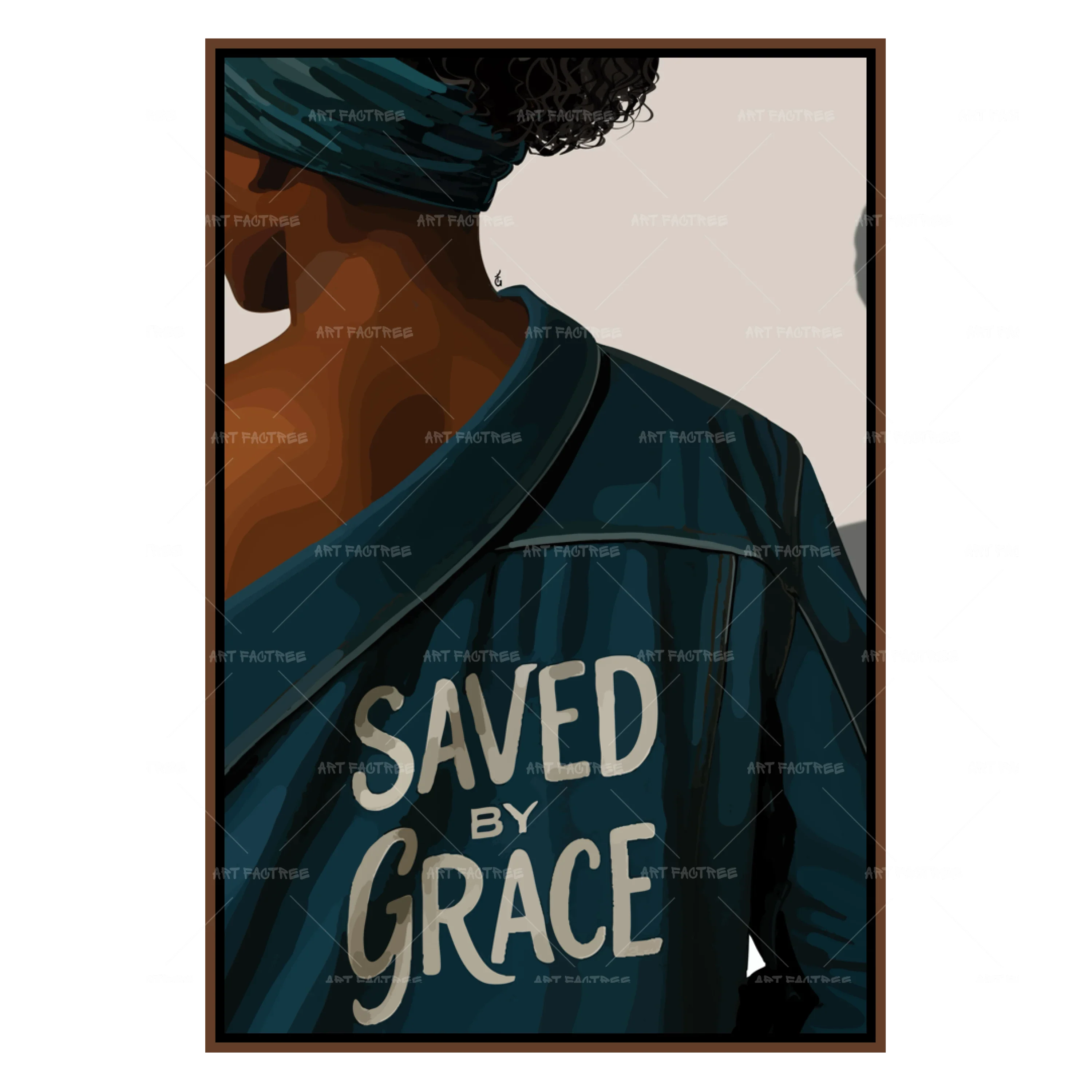 Headwrap & Grace (Smard X Anaya)-wall art print featuring decorative artistic design suitable for living rooms, offices, and schools by SmardArt. Elevate your space with Black wall art that speaks to culture, identity, and creativity. At Smard, we celebrate artistry made with melanin, bringing powerful and inspiring designs to life.