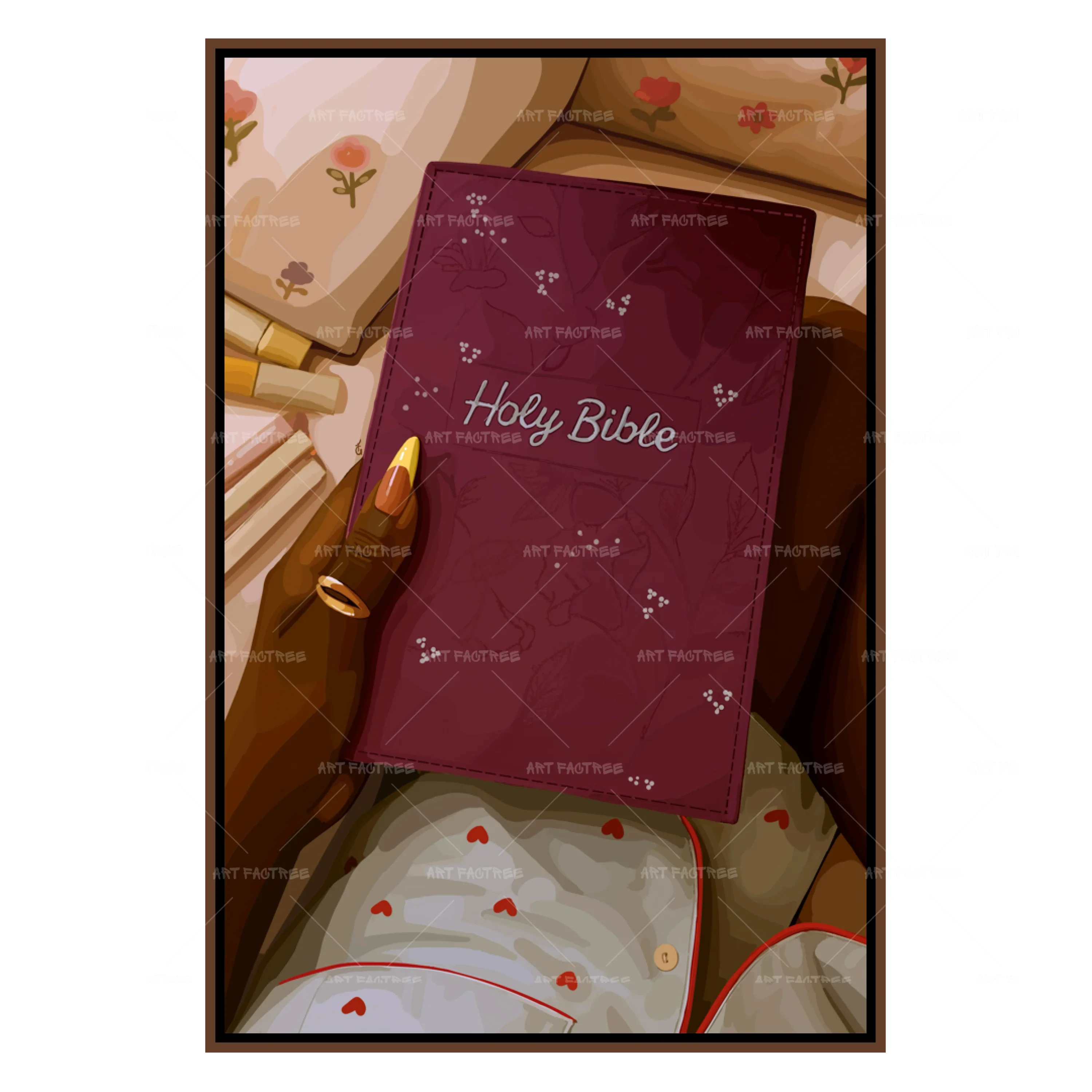 His Word (Smard X Anaya)-wall art print featuring decorative artistic design suitable for living rooms, offices, and schools by SmardArt. Elevate your space with Black wall art that speaks to culture, identity, and creativity. At Smard, we celebrate artistry made with melanin, bringing powerful and inspiring designs to life.