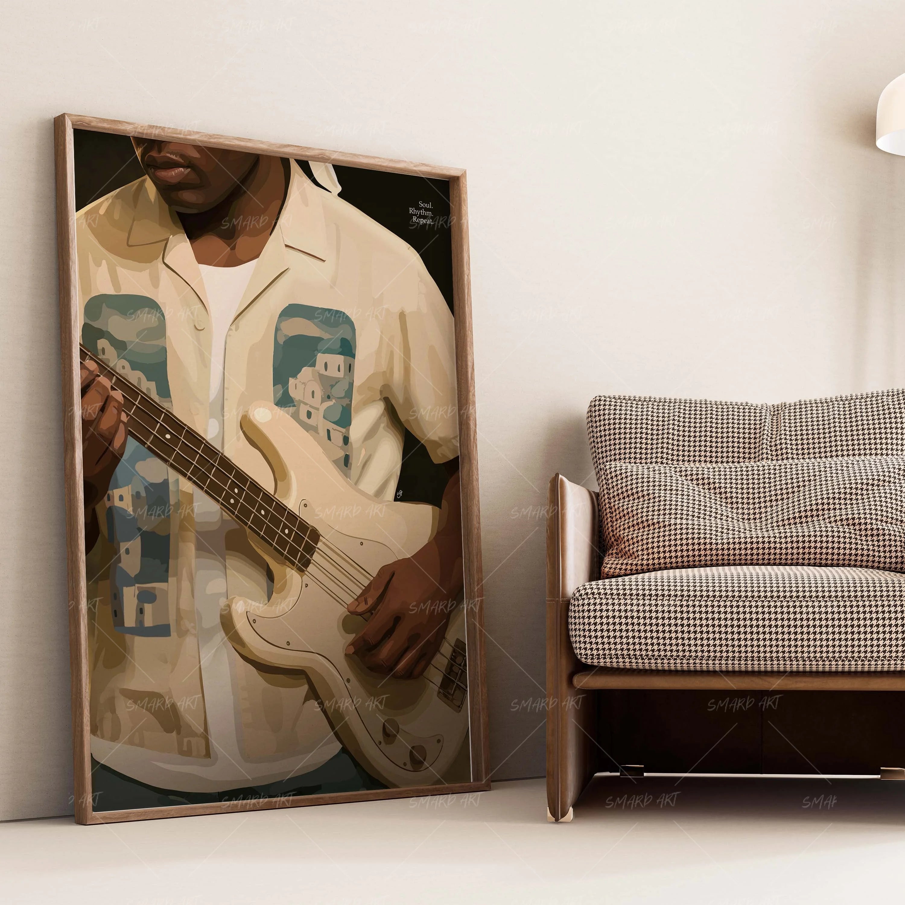 Hot Chords-wall art print featuring decorative artistic design suitable for living rooms, offices, and schools by SmardArt. Elevate your space with Black wall art that speaks to culture, identity, and creativity. At Smard, we celebrate artistry made with melanin, bringing powerful and inspiring designs to life.