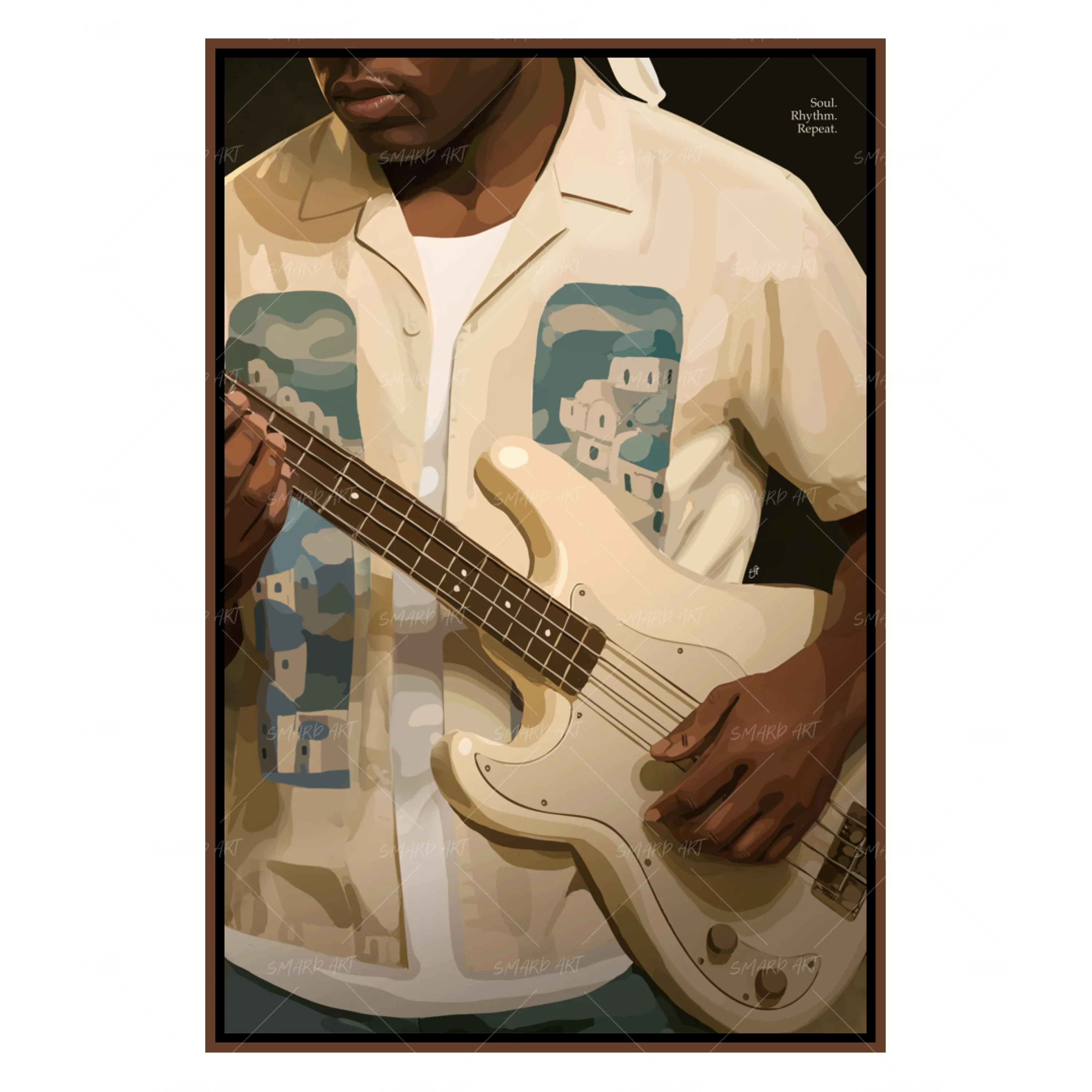 Hot Chords-wall art print featuring decorative artistic design suitable for living rooms, offices, and schools by SmardArt. Elevate your space with Black wall art that speaks to culture, identity, and creativity. At Smard, we celebrate artistry made with melanin, bringing powerful and inspiring designs to life.