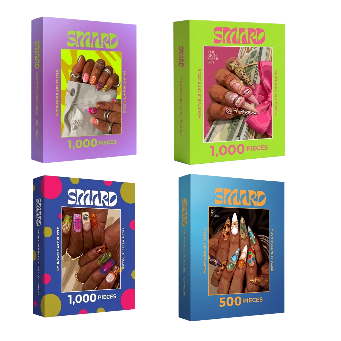 4 Pack Puzzle Bundle: Happy Nails Happy Life + The Rich Mami + Mani Cure + Did My Nails