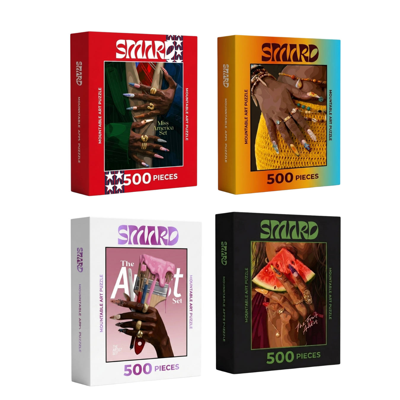 4 Pack Puzzle Bundle: Miss America Set + The Island Gyal Set + The Artiiist Set + TheFruit Addict