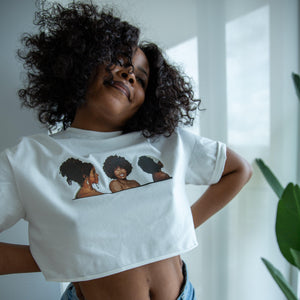 Fro Sisters - White Crop Top