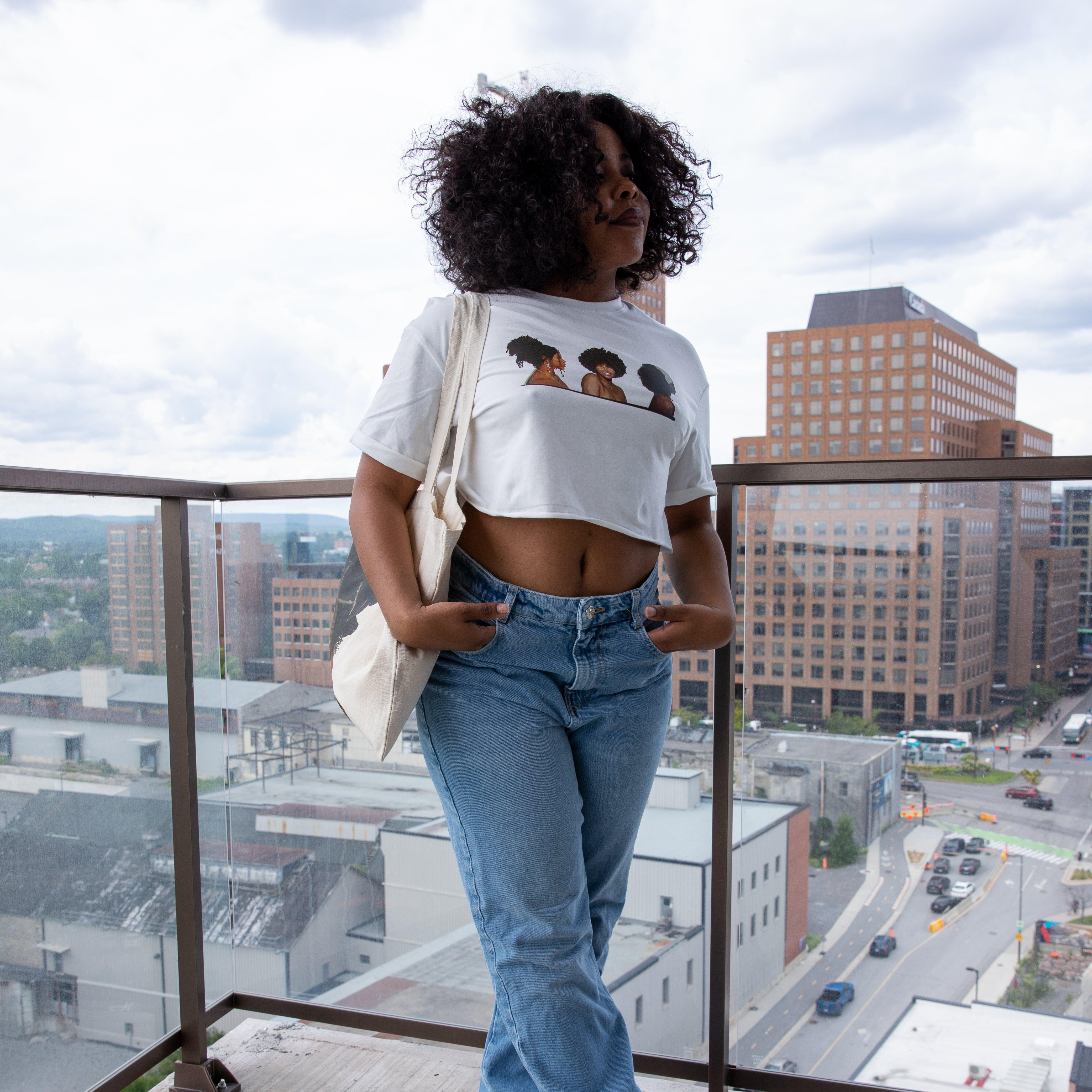 Fro Sisters - White Crop Top